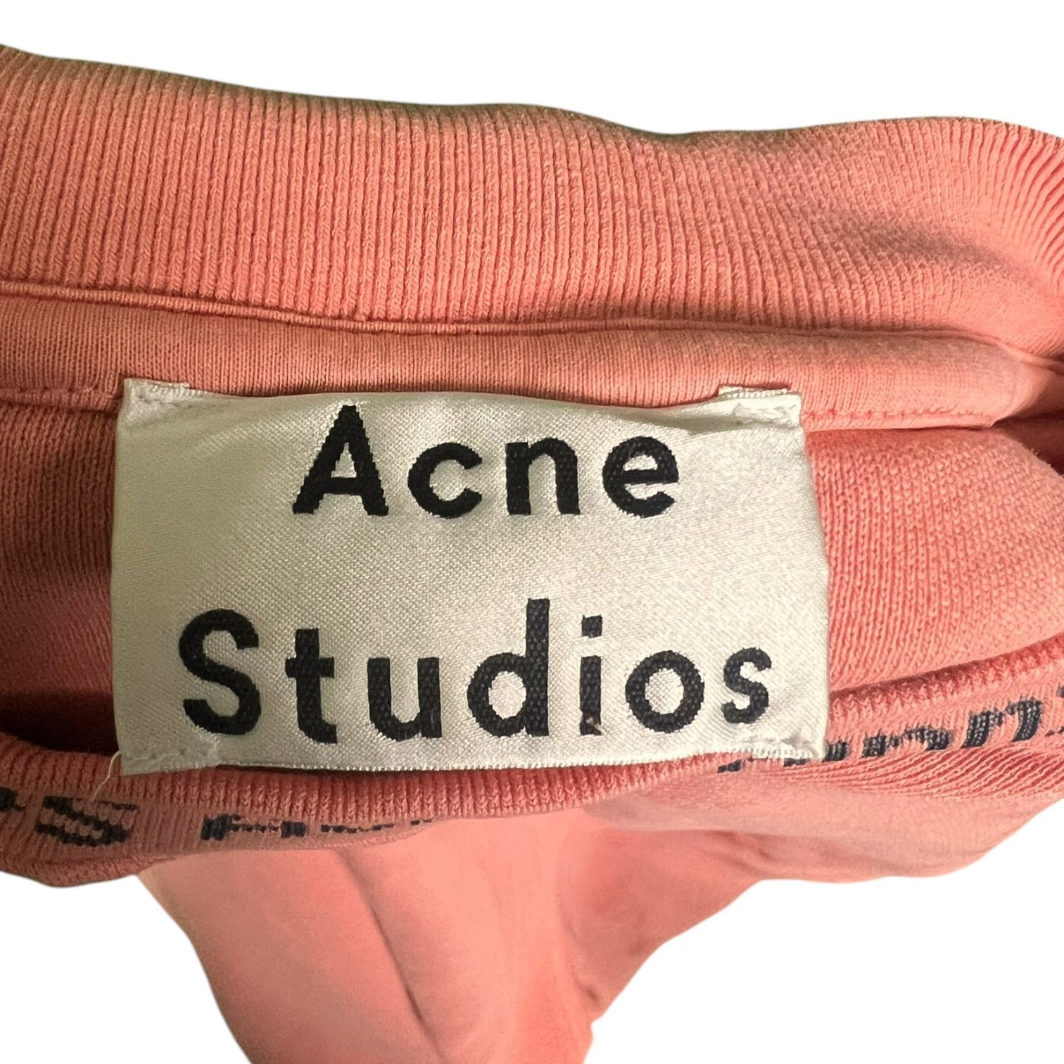 Acne Studios Acne Studios Yana AS Mens XS Ribbed Salmon Cotton Sweatshirt Size US XS / EU 42 / 0 - 4 Thumbnail