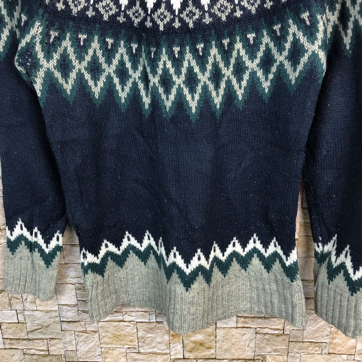 GU GU Dark Blue navajo Knitwear #A395 Size M / US 6-8 / IT 42-44 - 6 Thumbnail
