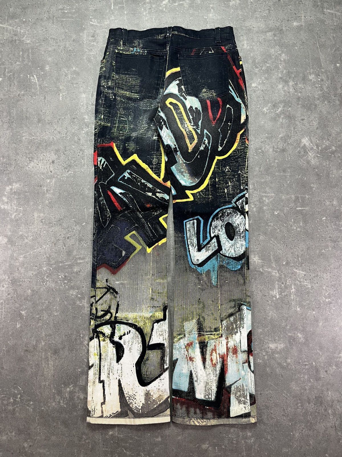 Roberto Cavalli Roberto Cavalli Grafitti Art Style AOP Flared Jeans M L Size 28" / US 6 / IT 42 - 2 Thumbnail