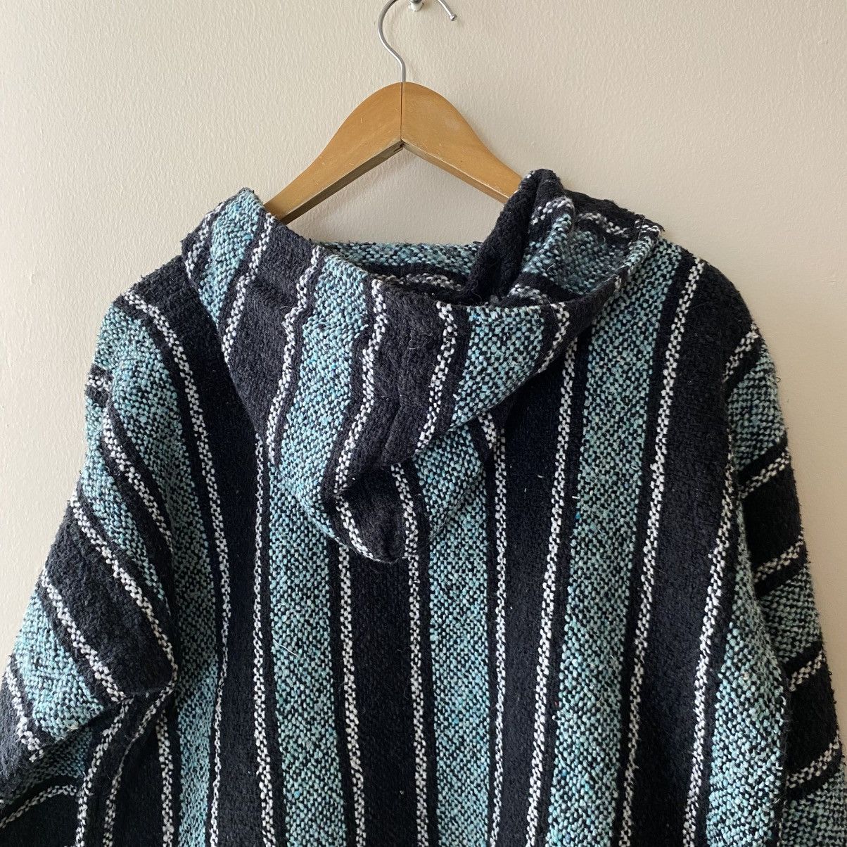 Vintage Black and Turquoise Striped Baja Hoodie Size US S / EU 44-46 / 1 - 7 Thumbnail