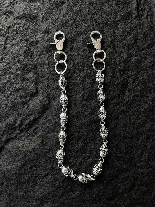 Jewelry Metal Big Skull Wallet Chain, Pants Chain Size ONE SIZE - 3 Thumbnail
