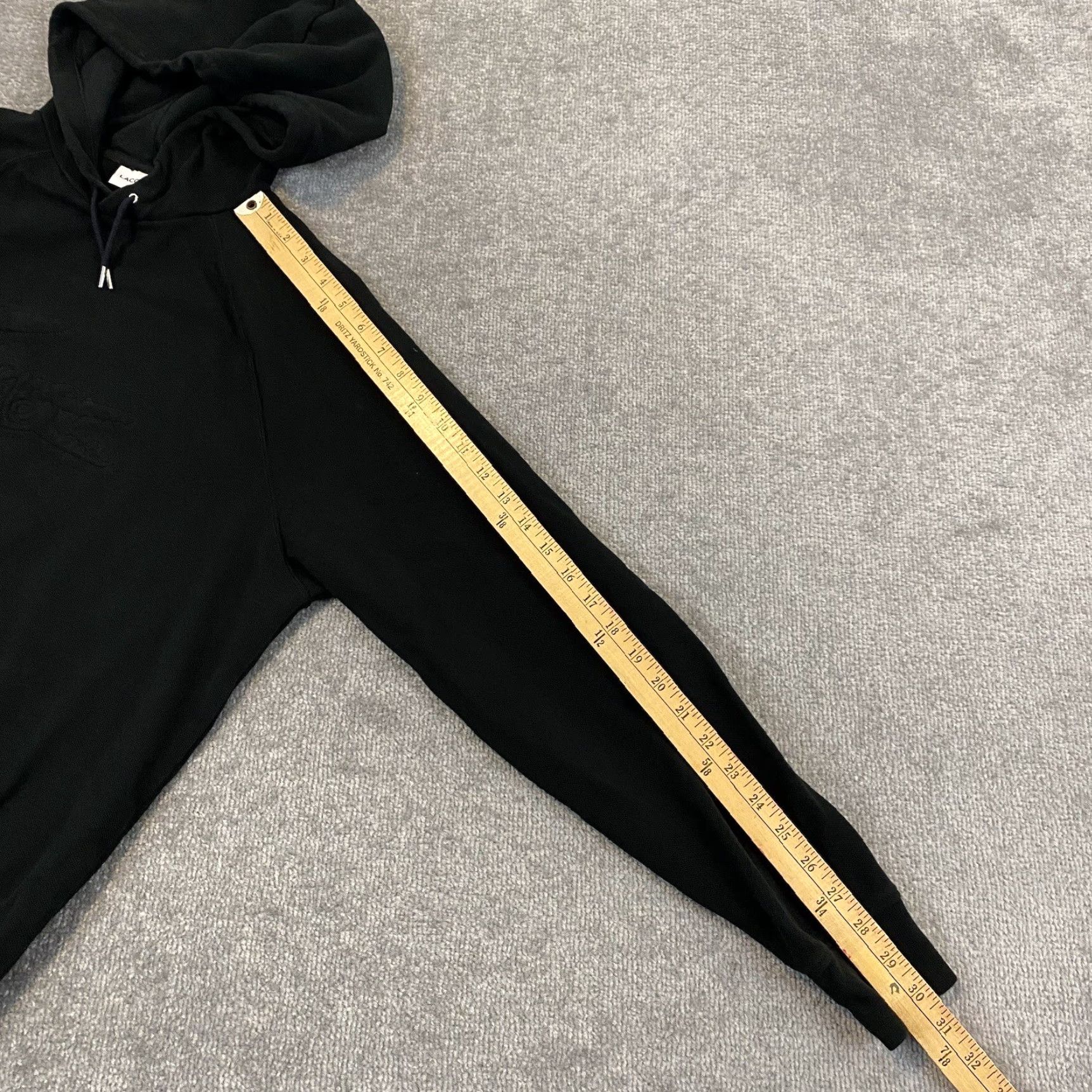 Lacoste LACOSTE Hoodie Mens Large Black Crocodile Embroidered Logo Sweatshirt SH6781 Size US L / EU 52-54 / 3 - 6 Thumbnail