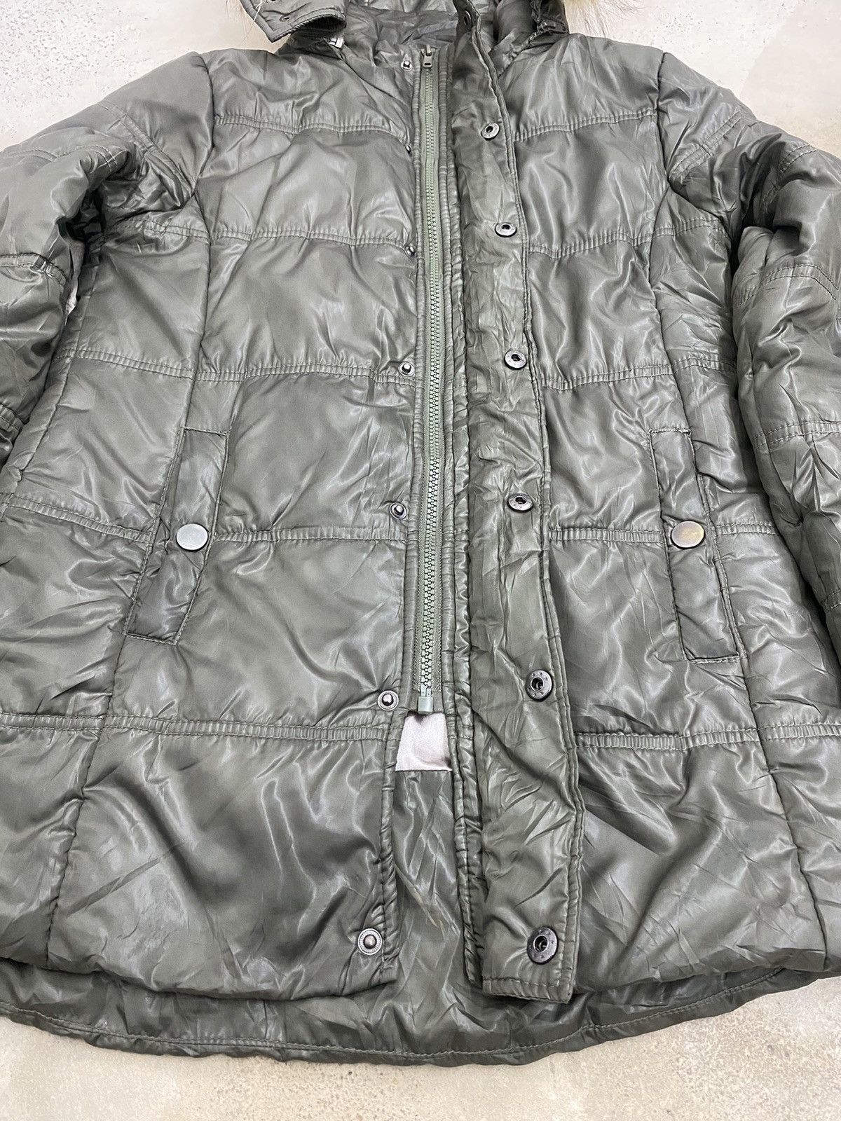 Yasuyuki Ishii Manics Light Fur Zipper Hoodie Puffle Winter Olive Green Size US S / EU 44-46 / 1 - 8 Thumbnail