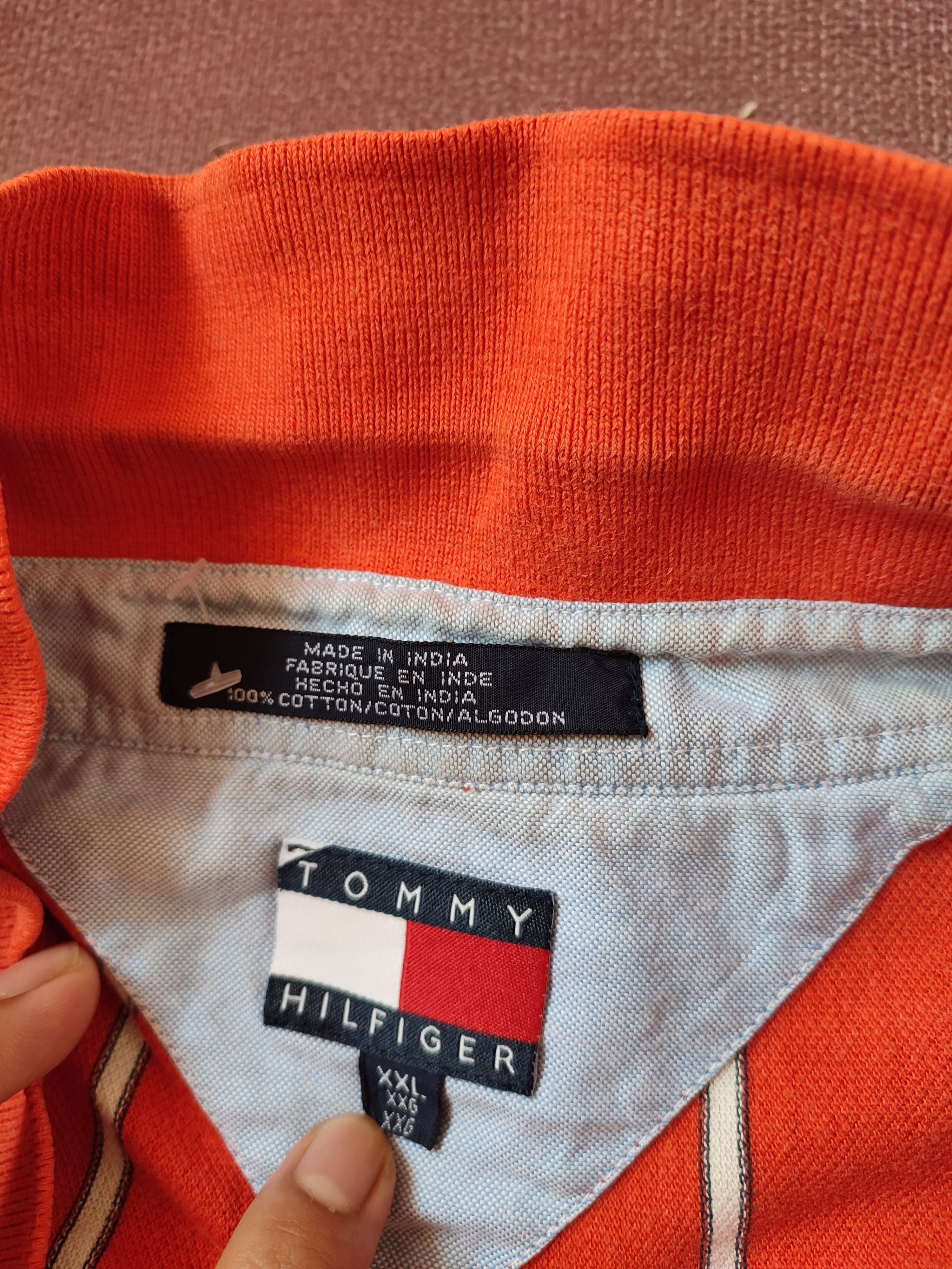 Tommy Hilfiger 💥Y2K💥 Tommy Hilfiger Stripe Polo Shirt Size US XXL / EU 58 / 5 - 9 Thumbnail