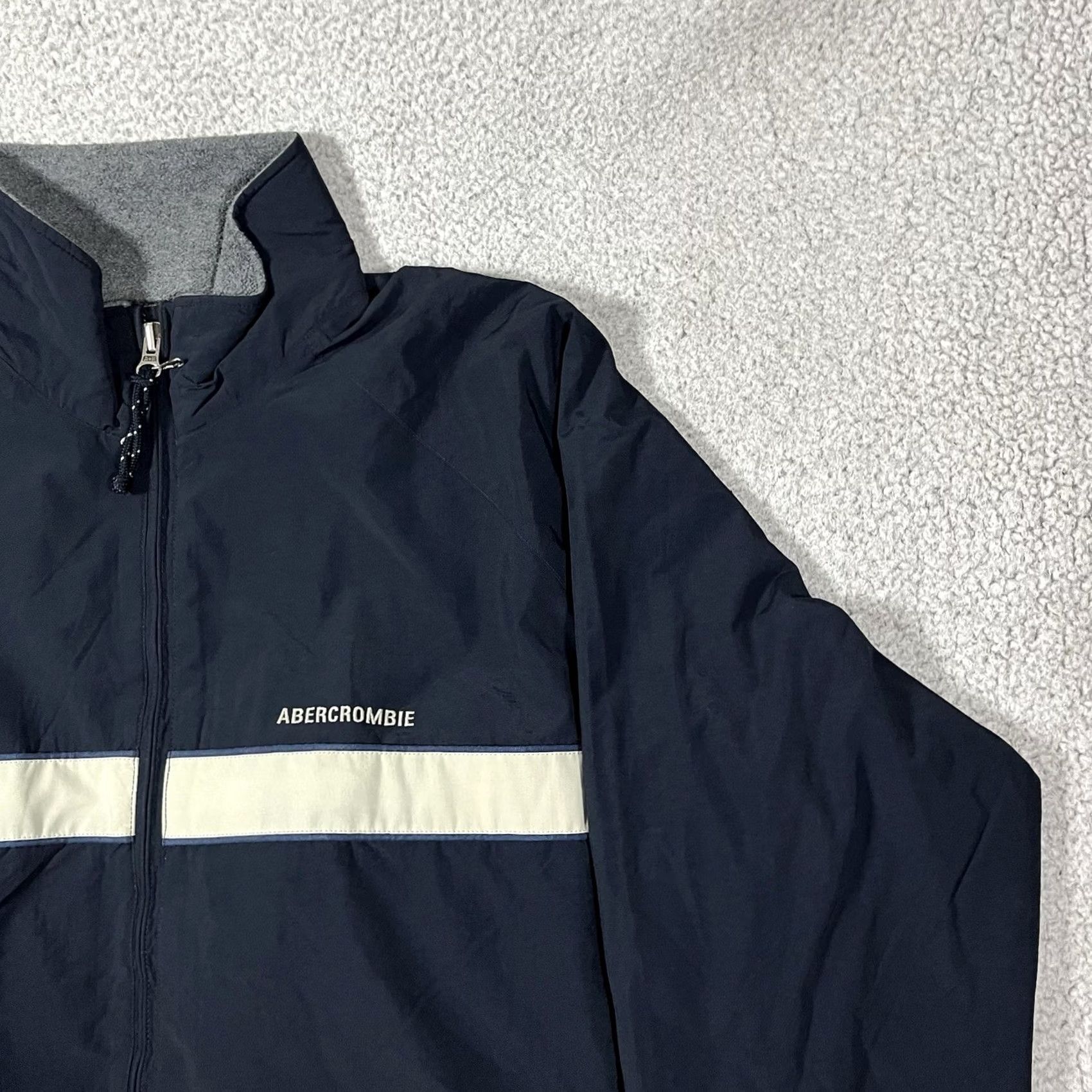 Abercrombie & Fitch VINTAGE Abercrombie & Fitch Jacket Mens L Blue Full Zip Fleece Lined Nylon Windbreaker 90s Retro Logo Pockets Zipped Pockets Casual Size US L / EU 52-54 / 3 - 6 Thumbnail