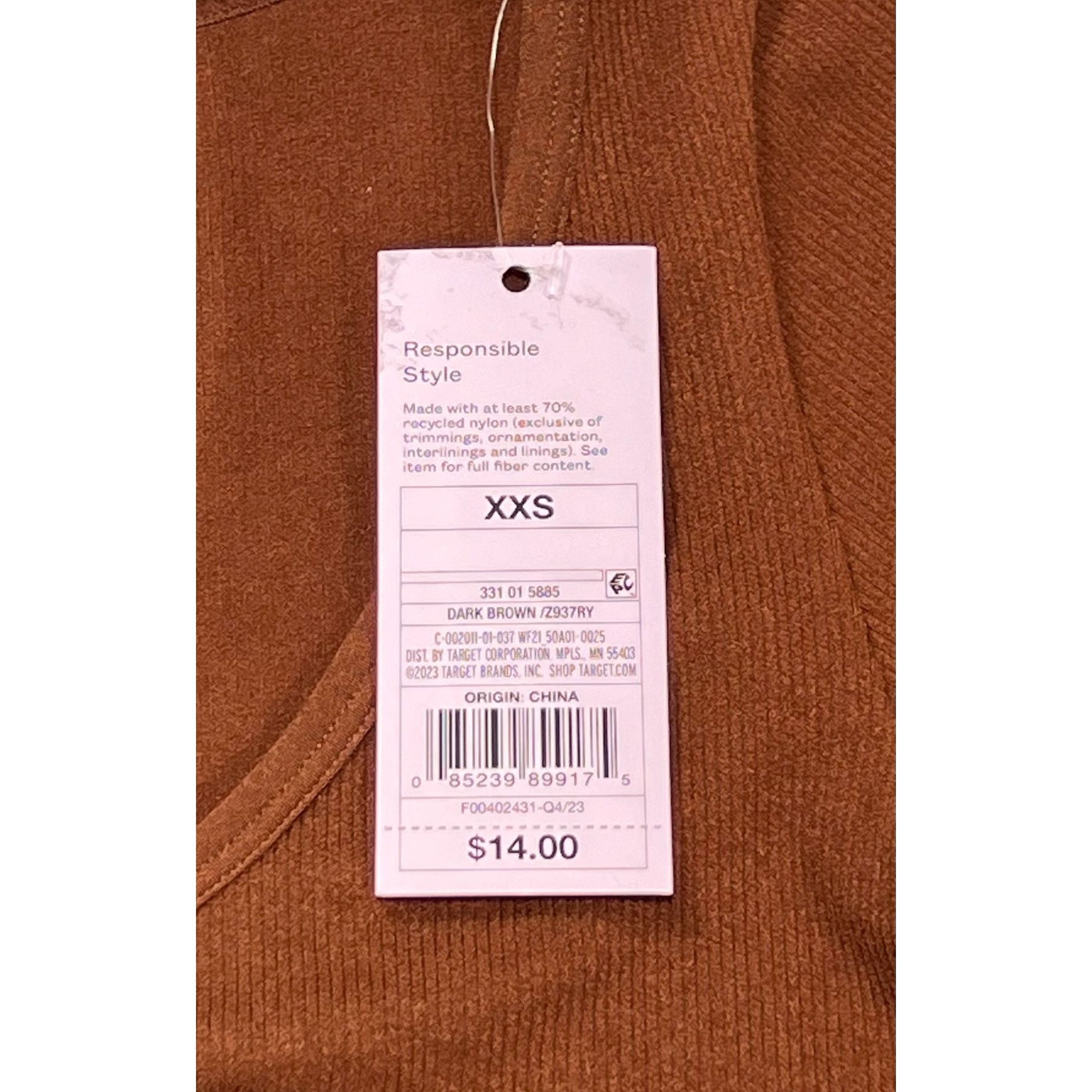 Other Wild Fable - Women's V-Neck Short Sleeve Top - Brown - XXS Size XXS / US 00 / IT 34 - 8 Thumbnail