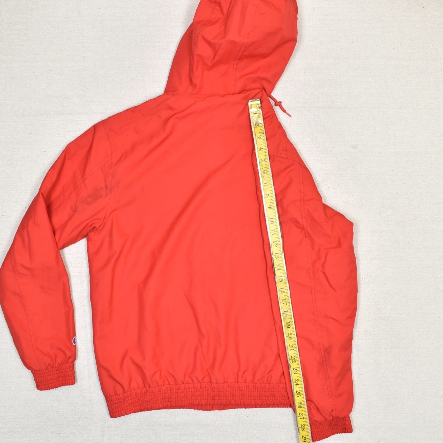 Champion Champion Men's Zip Jacket Wisconsin Badgers Red S Polyester Lined Bomber Jacket, Zip Closure, Solid Red, Men Size US S / EU 44-46 / 1 - 6 Thumbnail
