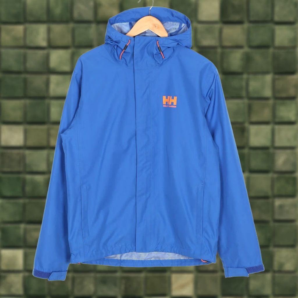 Helly Hansen Helly Hansen Seven Rain Jacket Men M Hooded Waterproof MJ6542 Blue Regular Size M Jeans? Size US M / EU 48-50 / 2 - 1 Thumbnail
