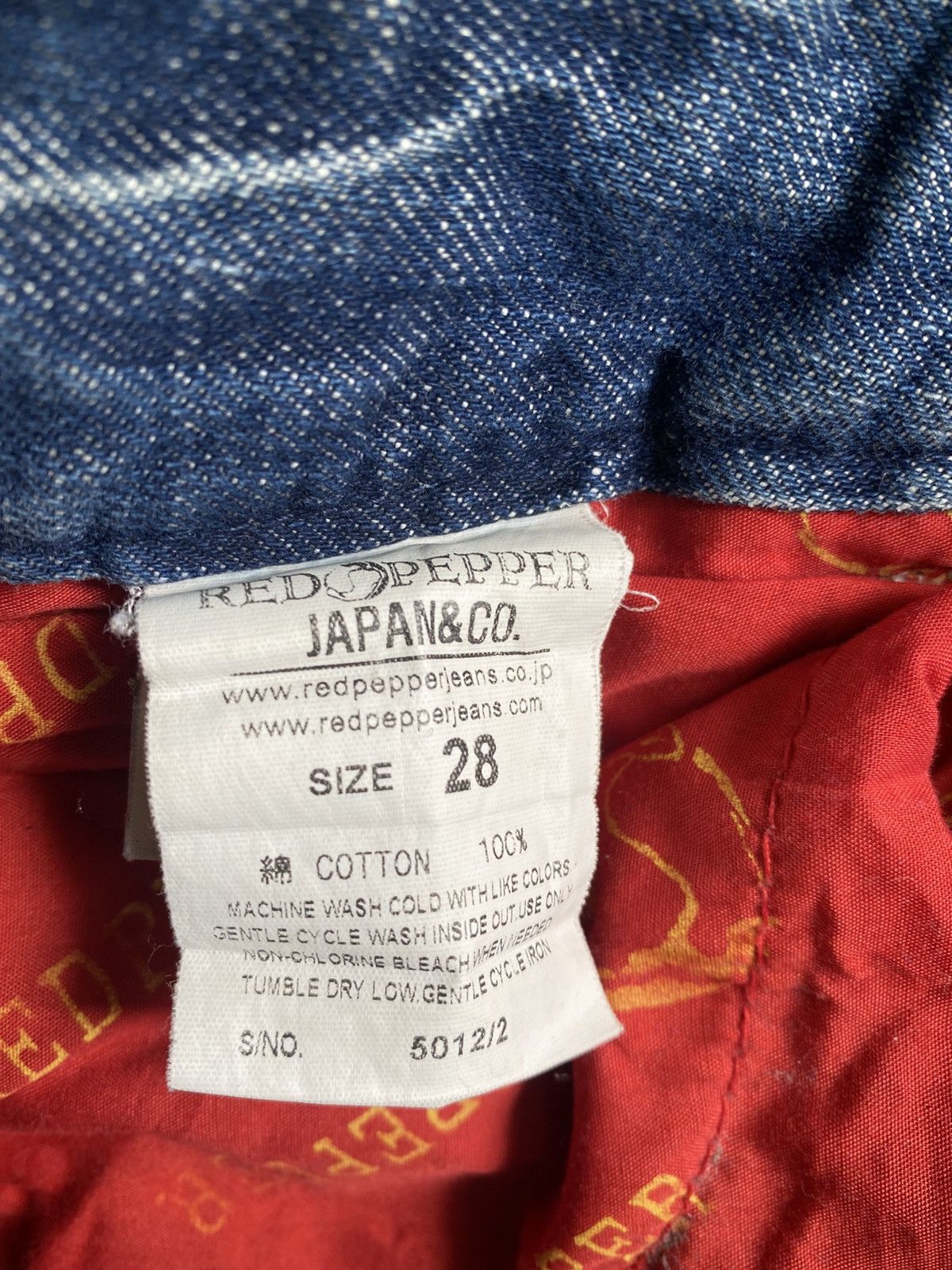 Composition by Kenzo Vintage Red Pepper Japan&co Denim Size 28" / US 6 / IT 42 - 12 Thumbnail