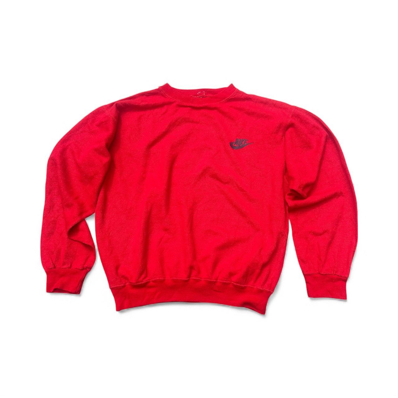 Nike Vintage Nike Embroidered Swoosh Sweatshirt Red - Size M Size US M / EU 48-50 / 2 - 1 Thumbnail