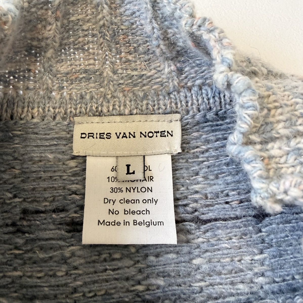 Dries Van Noten Illusion Patterned Knit Wool Sweater Size US L / EU 52-54 / 3 - 7 Thumbnail