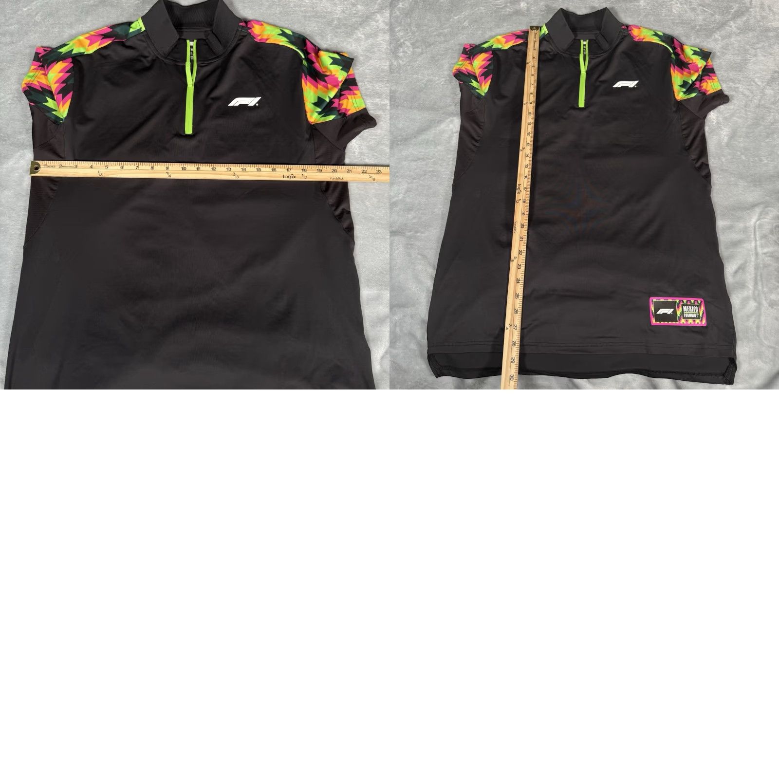 Vintage Formula 1 Mexico Racing Shirt Mens Medium 1/4 Zip Athletic Stretch Black Size US M / EU 48-50 / 2 - 8 Thumbnail