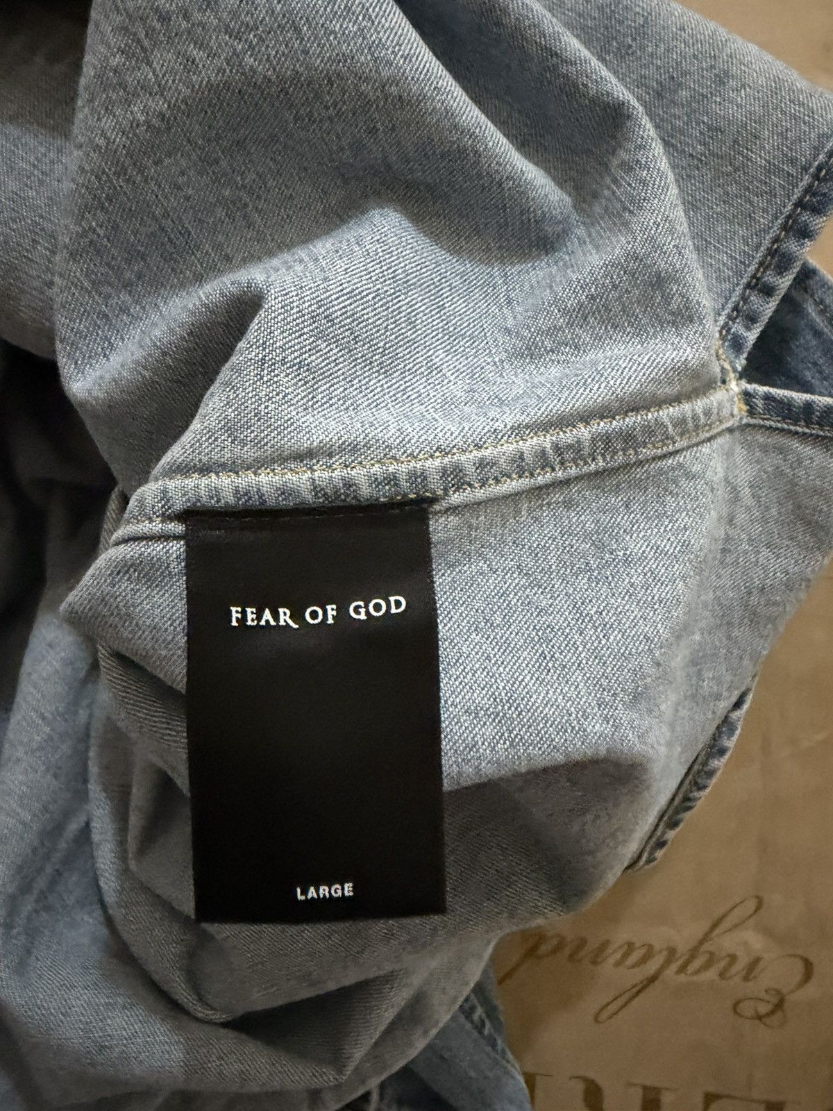 Fear of God Fear of God Indigo Oversized Denim Shirt size L Size US L / EU 52-54 / 3 - 5 Thumbnail