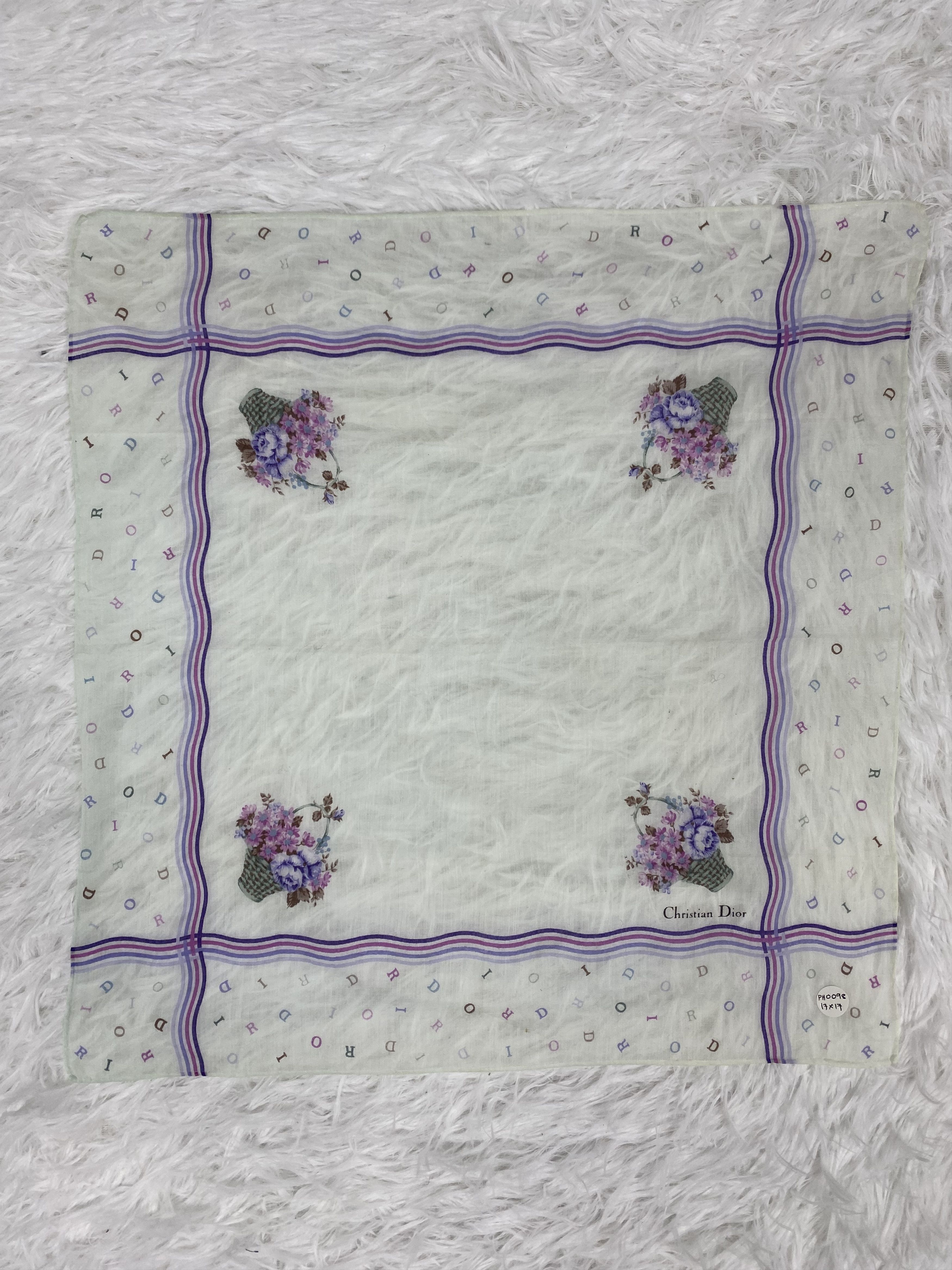 Vintage Vintage Christian Dior Handkerchief PH0098 Size ONE SIZE - 4 Thumbnail