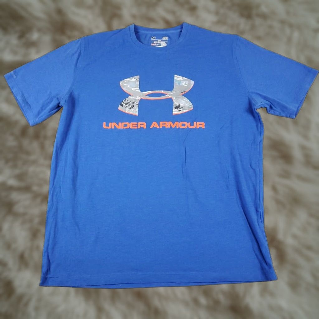 Under Armour Under Armour T Shirt Mens Large Blue Short Sleeve Crew Neck Pullover Activewear Size US L / EU 52-54 / 3 - 1 Thumbnail