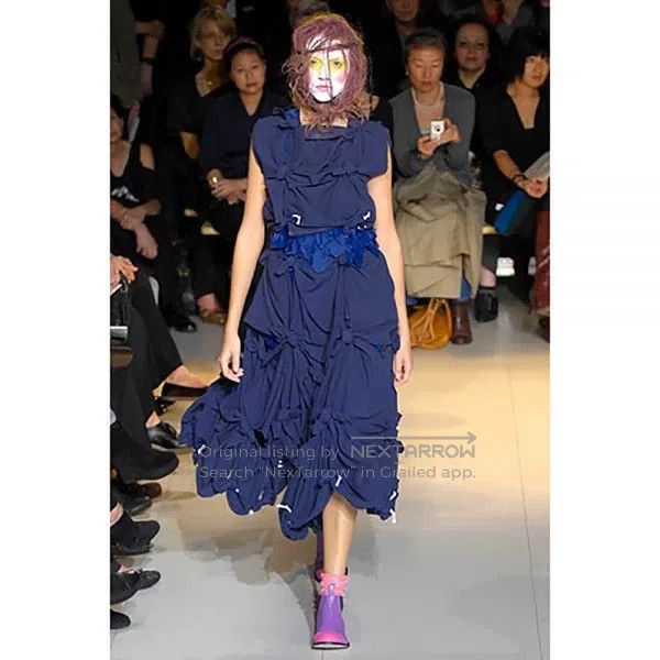 Comme des Garcons Comme Des Garcons size S Navy Blue Vintage Knot Design Hal Size 22" - 1 Thumbnail