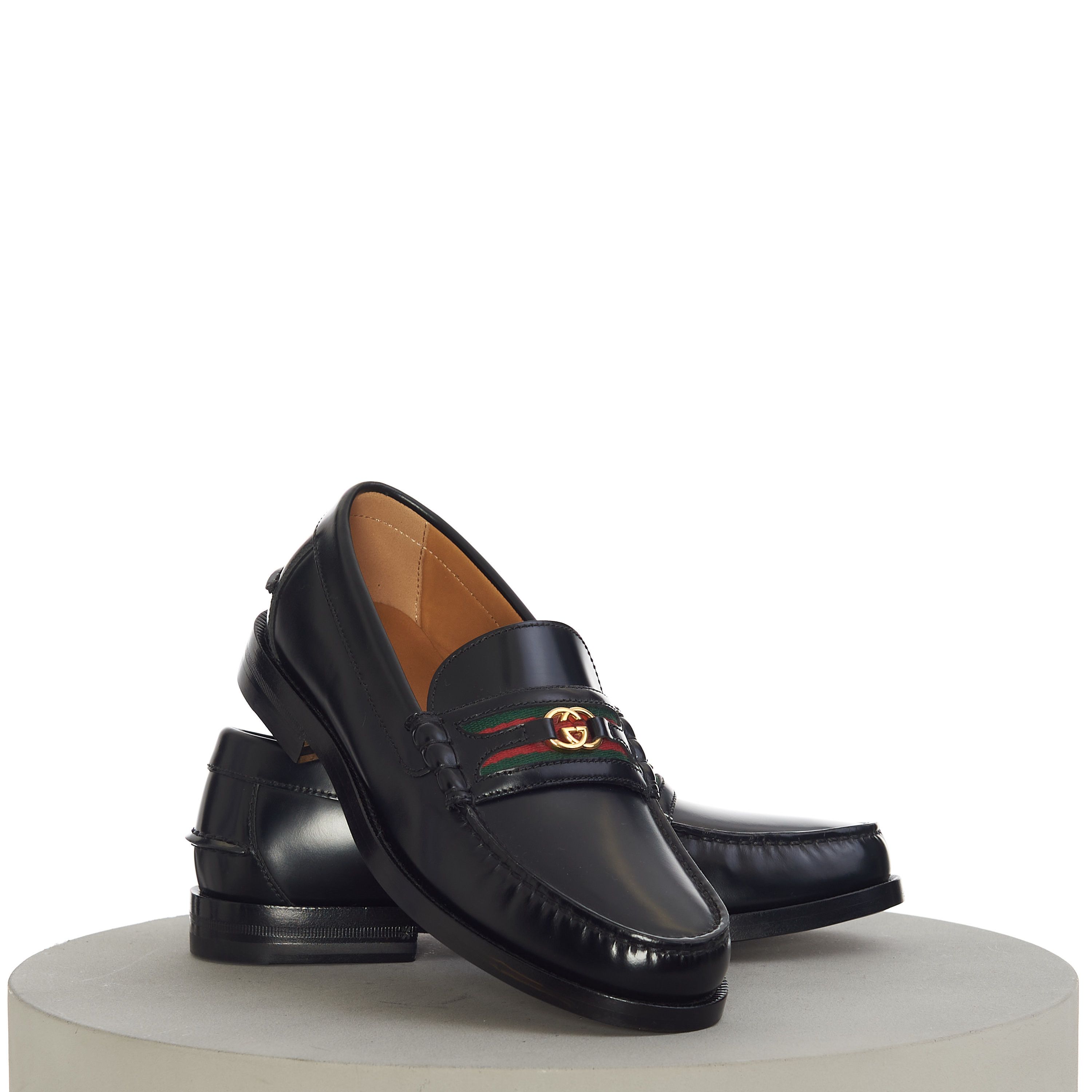 Gucci Men's Loafer With Double G In Black Leather Size US 6.5 / EU 39-40 - 11 Thumbnail