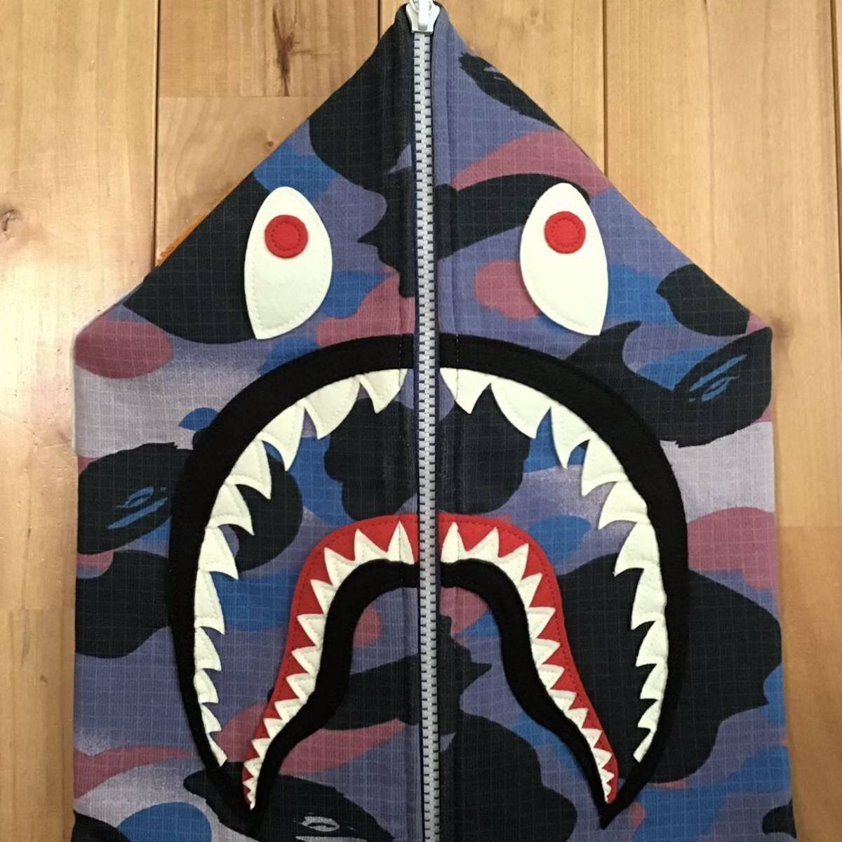 Bape 💫Glow in the dark💫 BAPE Grid camo shark full zip hoodie APE Size US L / EU 52-54 / 3 - 4 Thumbnail