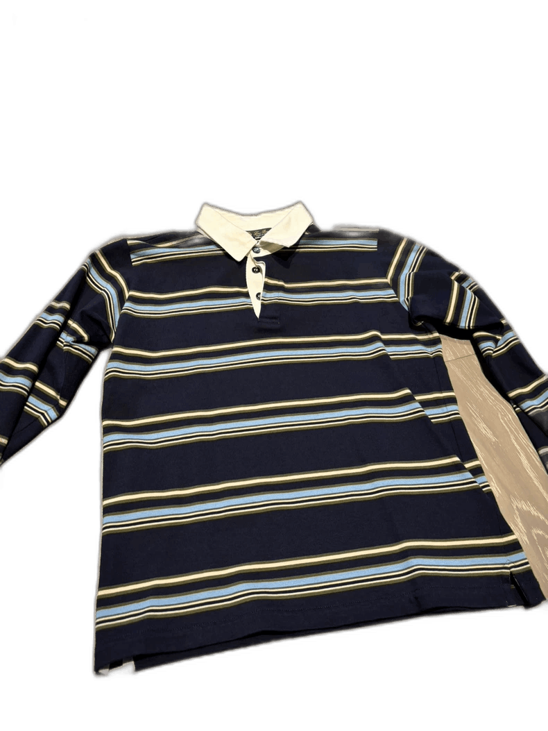 Loro Piana Loro Piana Striped Long Sleeve Polo- Size US XXS / EU 40 - 1 Thumbnail