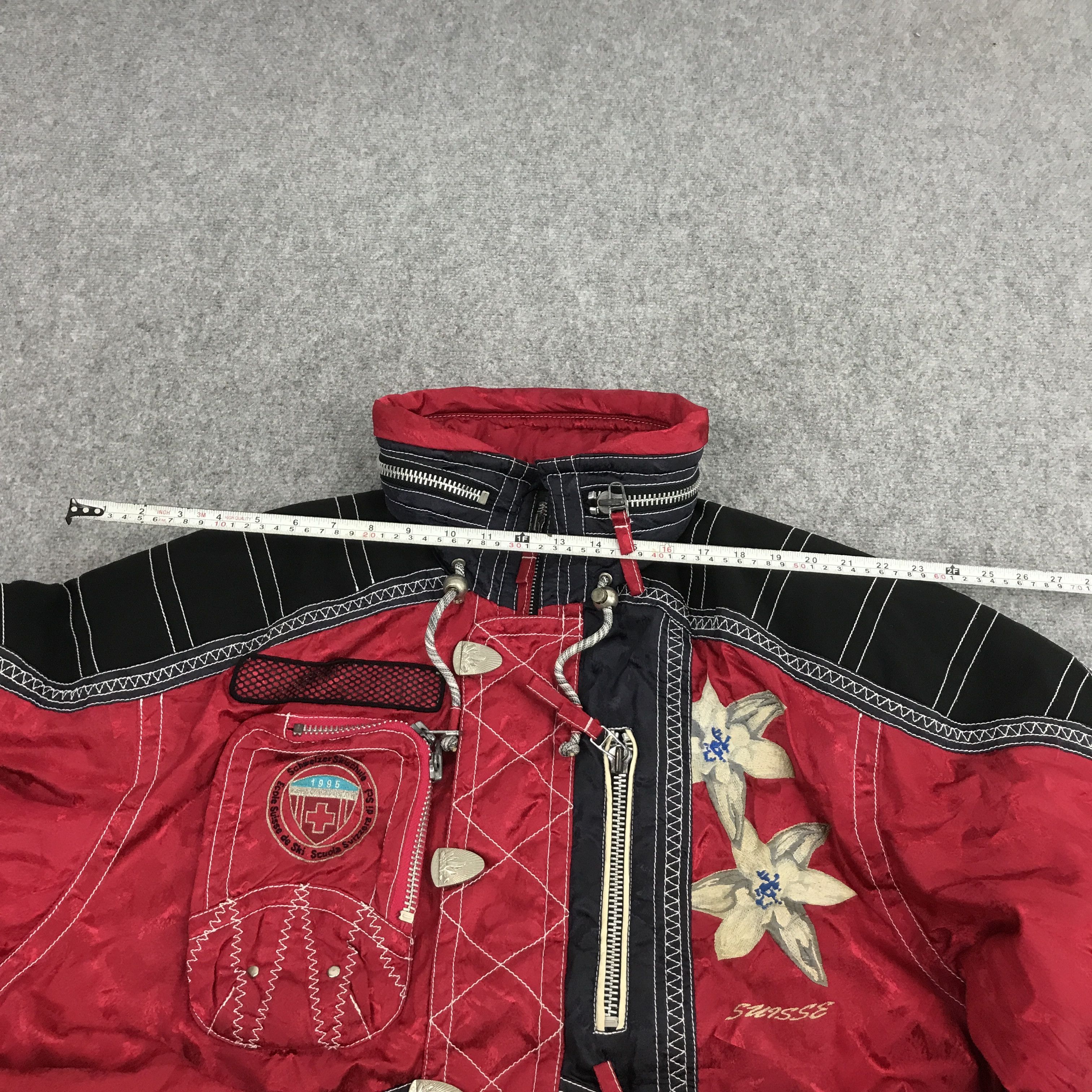 Vintage SWISS SKI SCHOOL SKI RARE DESIGN JACKET Size US L / EU 52-54 / 3 - 10 Thumbnail