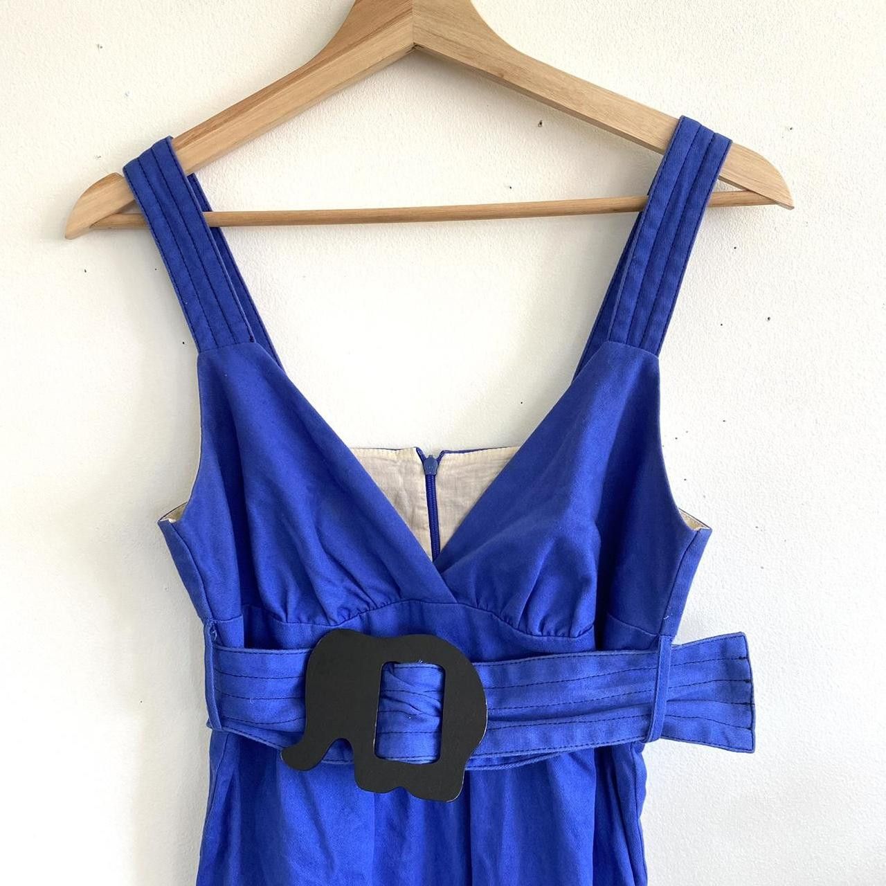 VaVa VAVA JOY HAN BLUE MINI DRESS VINTAGE BUCKLE ELEPHANT SMALL Size S / US 4 / IT 40 - 3 Thumbnail