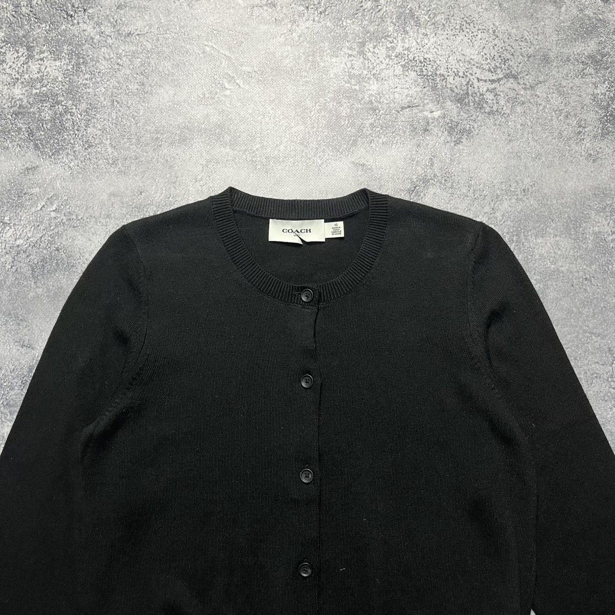 Coach Coach Black Cardigan Sweater Streetwear Luxury Designer Size XS / US 0-2 / IT 36-38 - 2 Thumbnail