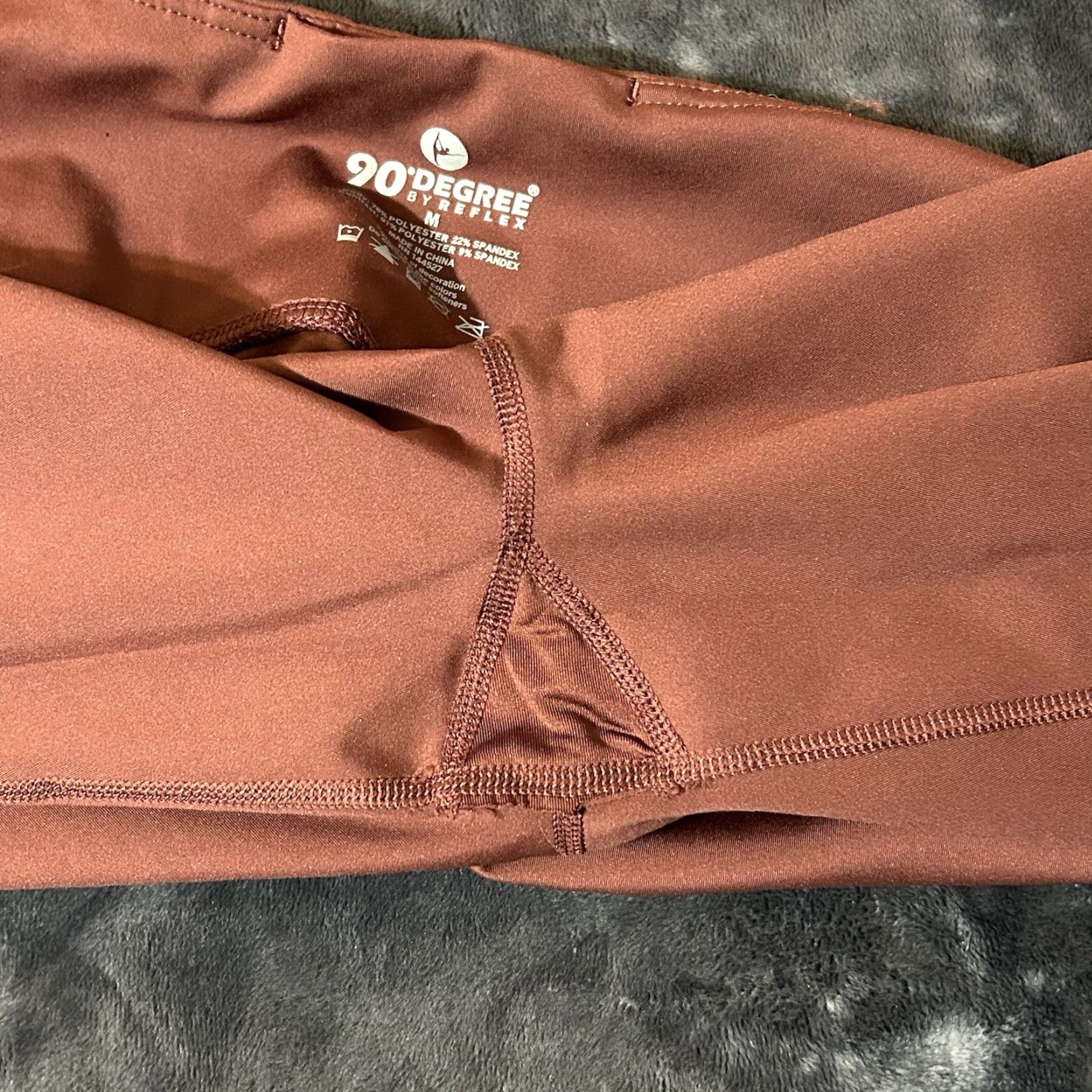 Vintage 90 Degree By Reflex Leggings Burnt Orange Women Medium Pockets Elastic Waist Yoga Pants Casual Workwear" Size 28" / US 6 / IT 42 - 7 Thumbnail