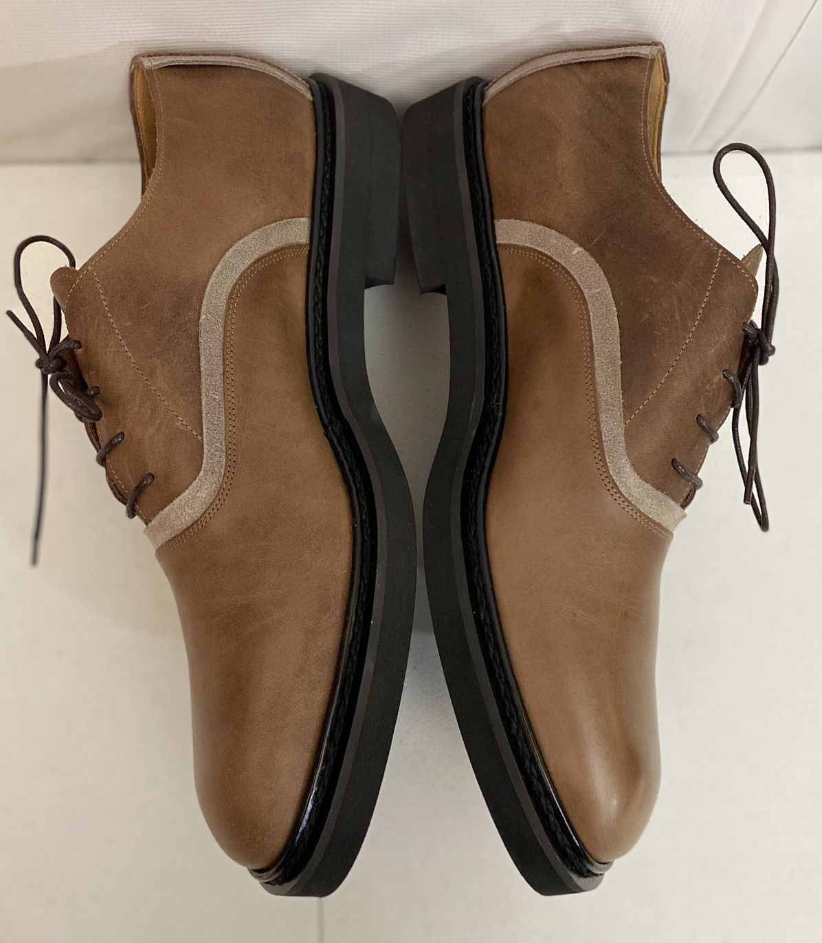 Maison Margiela Maison Margiela 22 🇮🇹 Brown Leather Suede Trim Oxfords 12 New Size US 12 / EU 45 - 8 Thumbnail