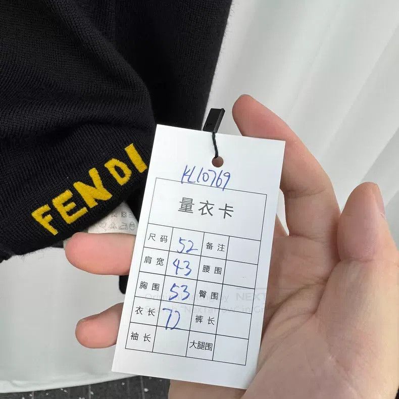 Fendi Fendi Embroidered Letter Little Monster Wool Knit Sweater Size US L / EU 52-54 / 3 - 7 Thumbnail