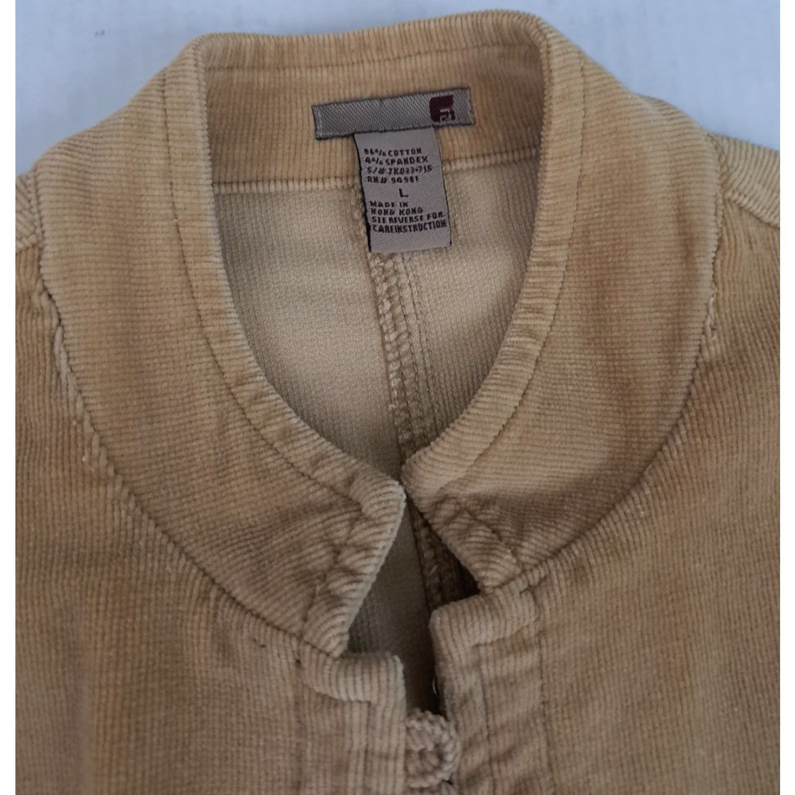 JCPenney VINTAGE Corduroy Shirt JC Penny Button-Up Women Large L Brown Regular Long Sleeve Button-Up Blazer Size L / US 10 / IT 46 - 2 Thumbnail