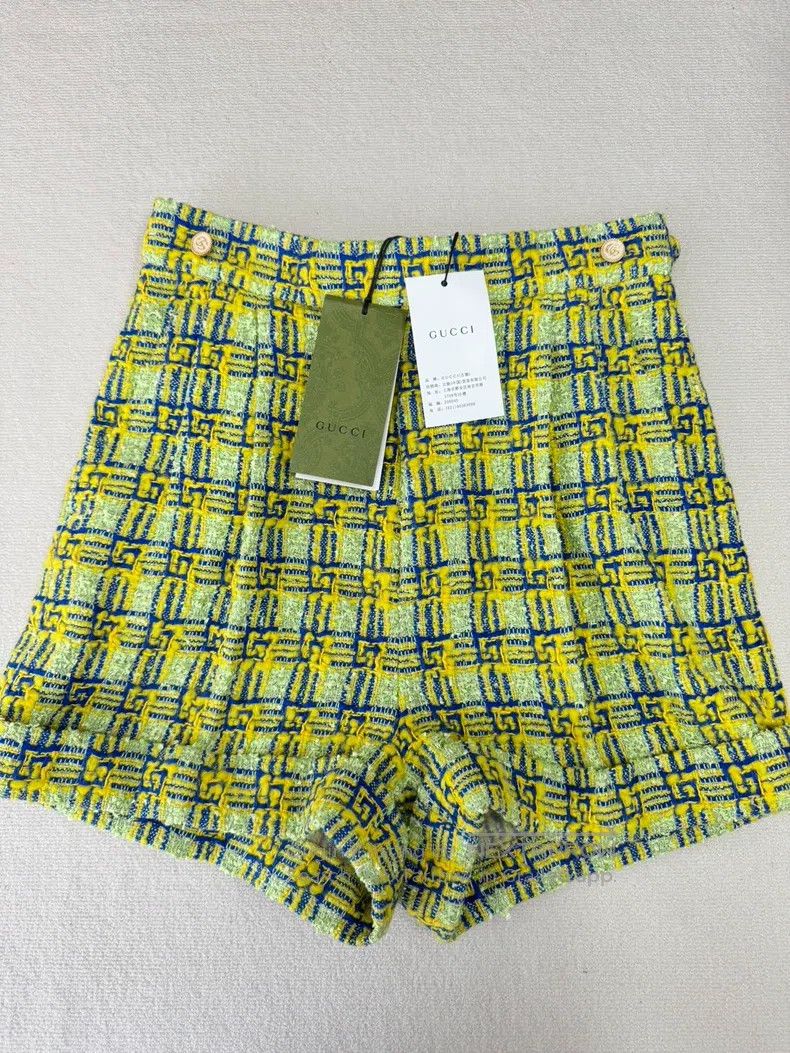 Gucci Gucci Yellow plaid shorts Size 24" / US 00 / IT 34 - 2 Thumbnail