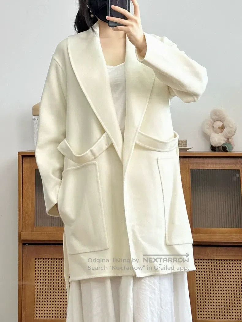 Hermes Hermes Autumn/Winter Beige Cashmere Wool Coat Size XS / US 0-2 / IT 36-38 - 7 Thumbnail