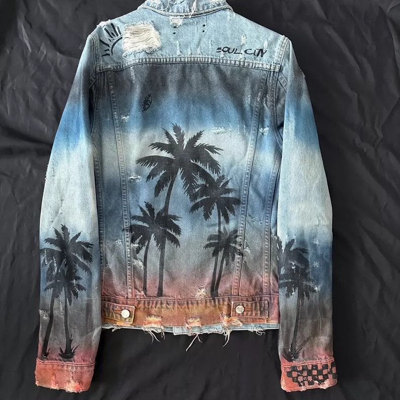 Amiri Amiri Palm Denim Trucker Jacket-2506 Size US S / EU 44-46 / 1 - 2 Thumbnail