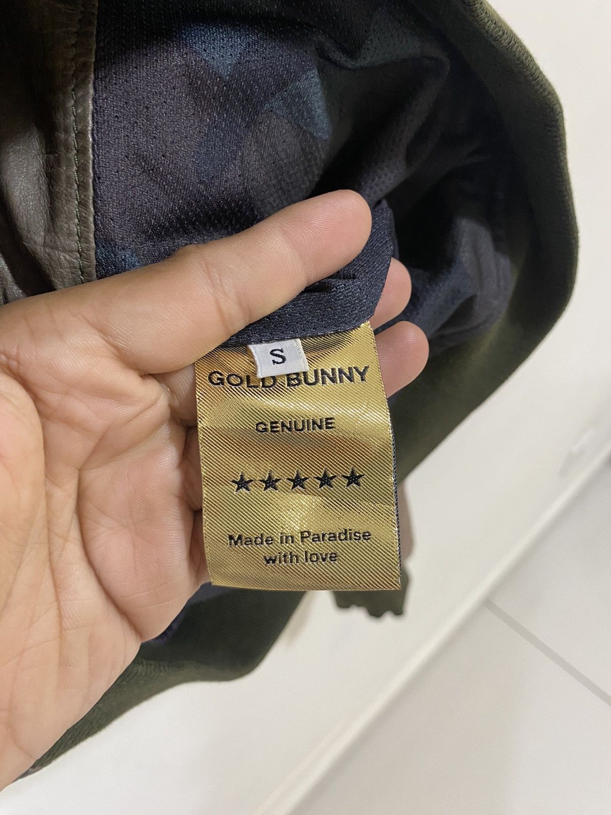 Designer × Vintage Gold Bunny Mens Leather Biker Motorcycle Bomber Jacket Italy Size US S / EU 44-46 / 1 - 6 Thumbnail