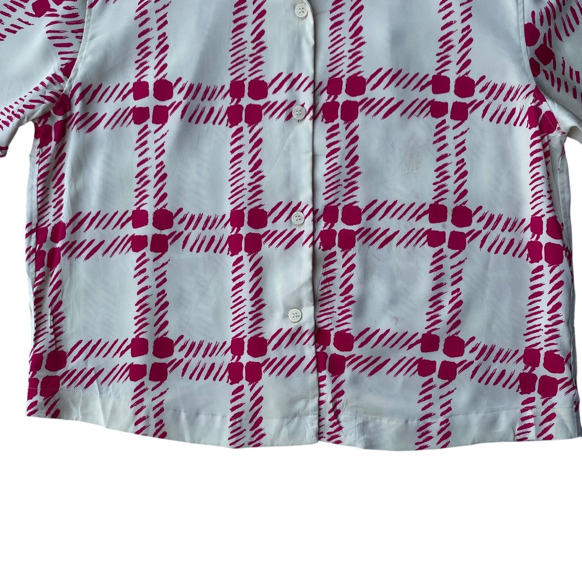 Marni × Uniqlo Uniqlo X Marni Oversized Open Collar Pink Checkered Pattern Size M / US 6-8 / IT 42-44 - 4 Thumbnail