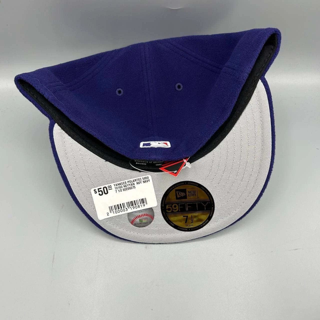 New Era New York Yankees Hat Men 7 1/2 Blue Gray Fitted Cap New Size ONE SIZE - 8 Thumbnail