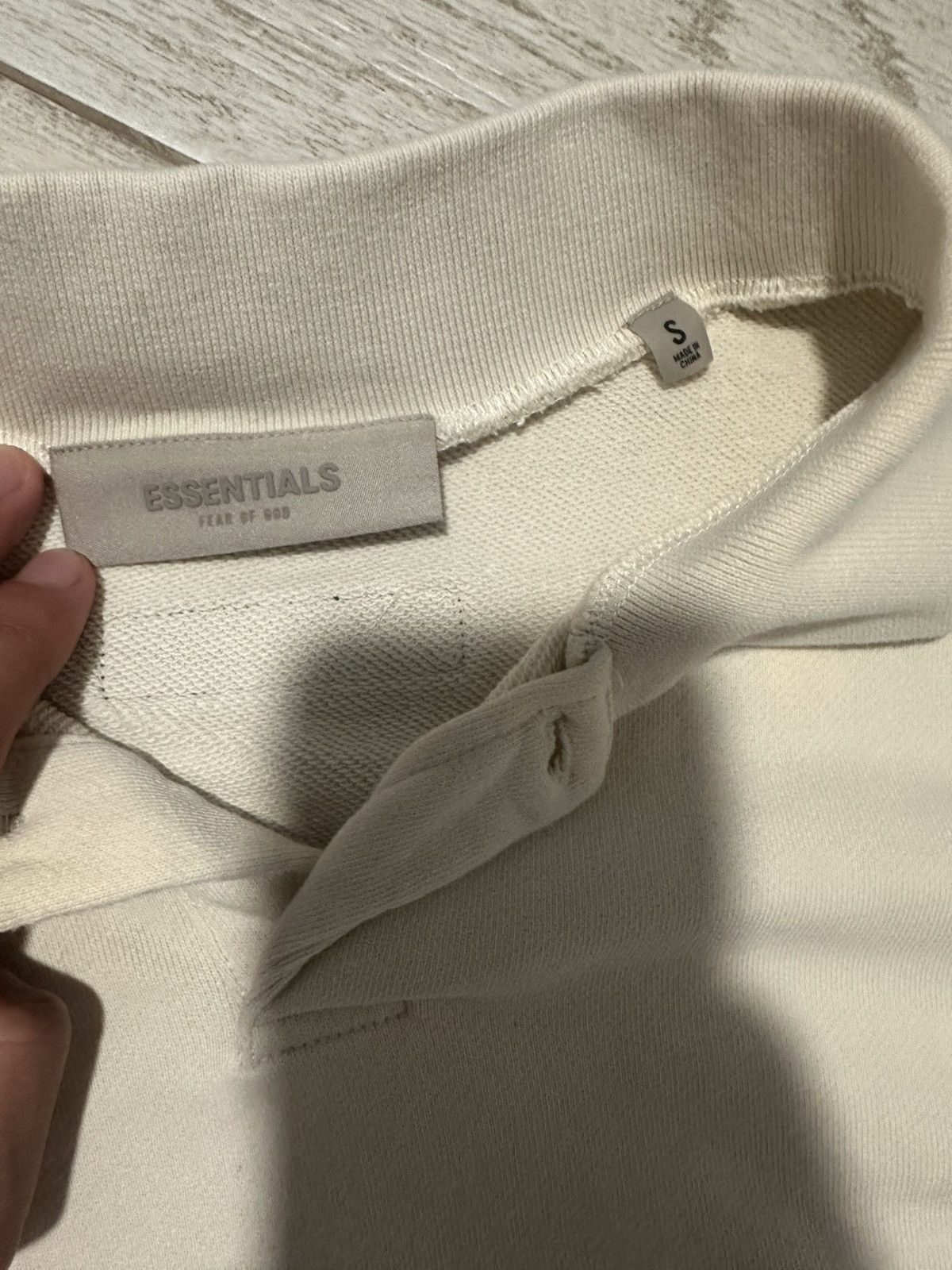 Essentials Fear of God Essentials Long-Sleeve Polo 'Egg Shell' Size US S / EU 44-46 / 1 - 3 Thumbnail