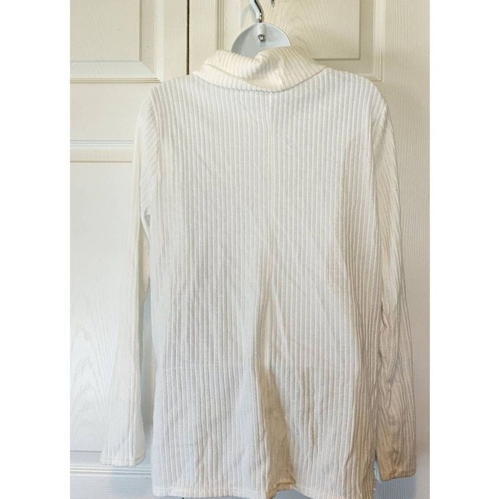 Other White Charlotte Russe Fuzzy Sweater Size L / US 10 / IT 46 - 4 Thumbnail