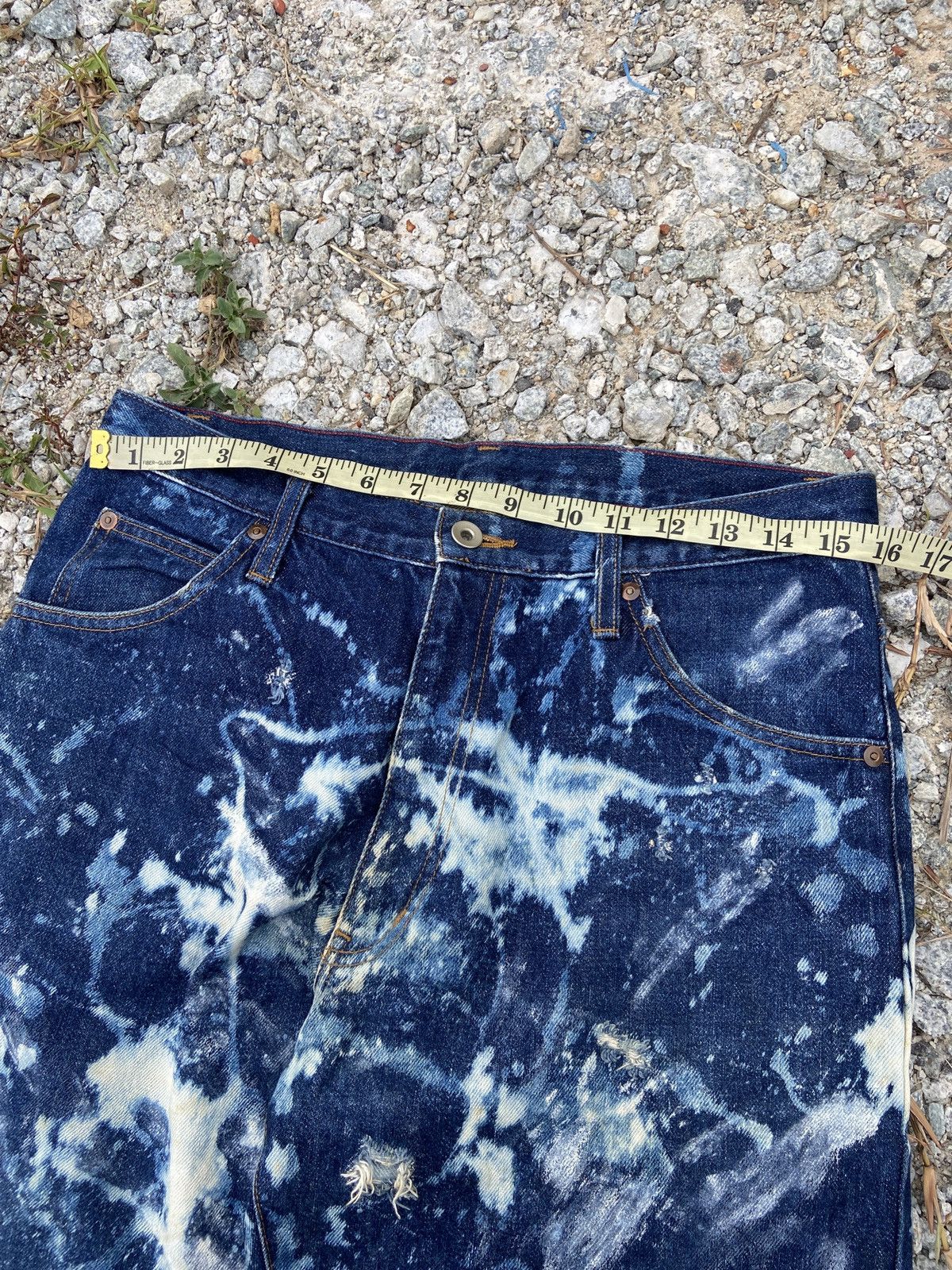 If Six Was Nine × Japanese Brand × Vintage Baggy Painted Design Crazy Denim Size US 32 / EU 48 - 5 Thumbnail