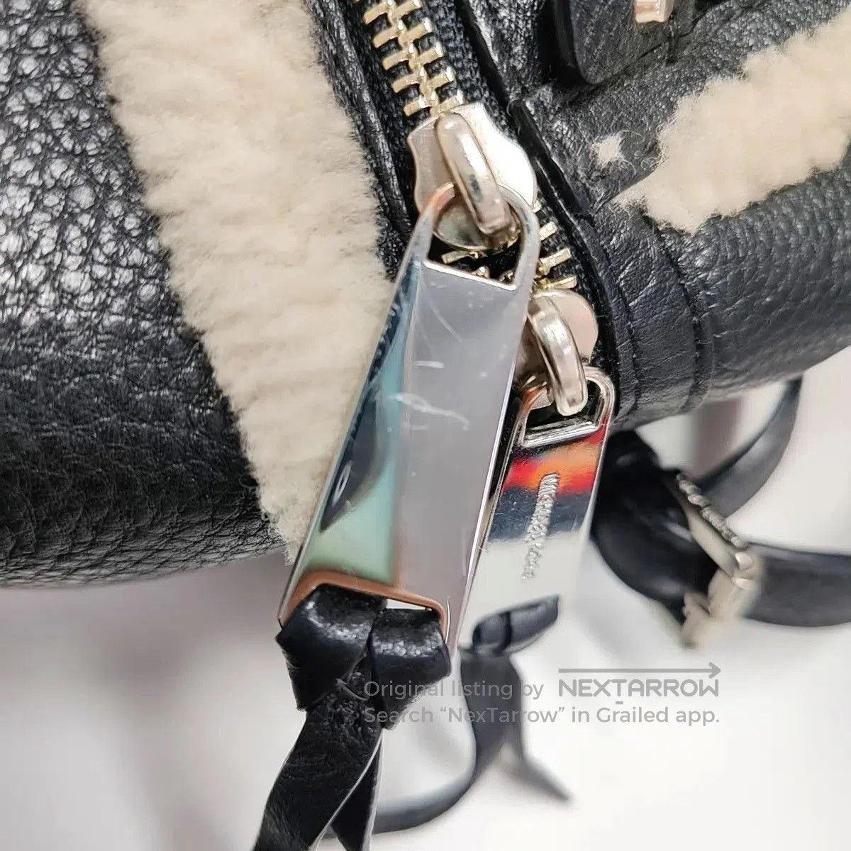 Michael Kors Michael Kors Black Sheepskin Patchwork Backpack. Size ONE SIZE - 7 Thumbnail