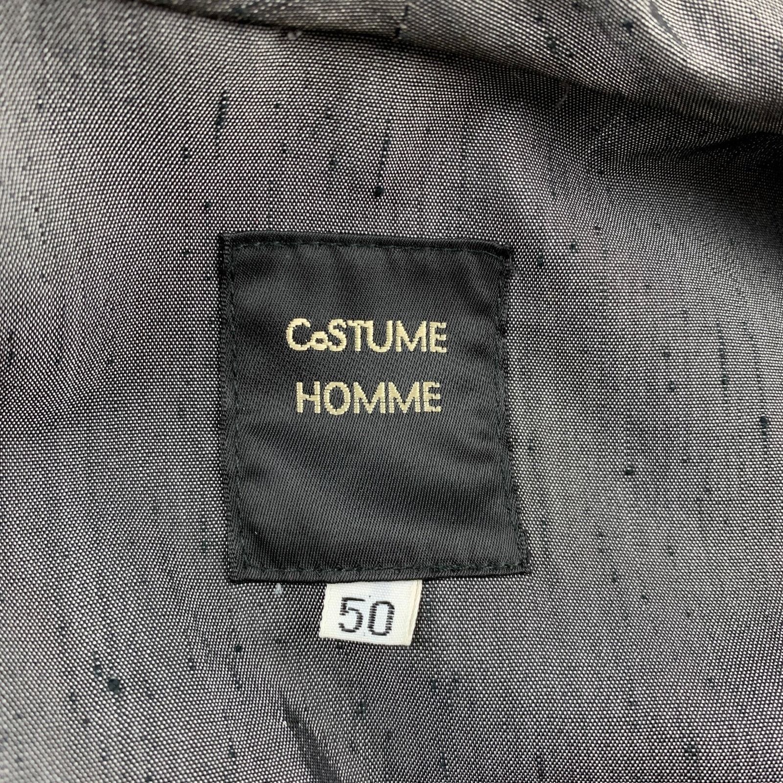 Costume National CoSTUME HOMME 40 Grey Textured Cotton Blend Buttoned Jacket Size US L / EU 52-54 / 3 - 6 Thumbnail