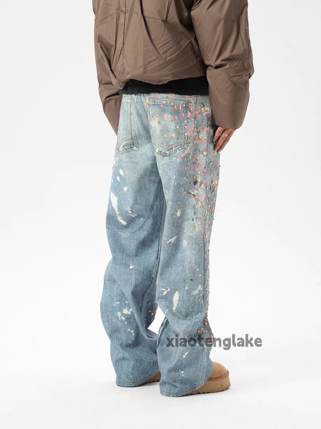 Jean ltx vintage washed faded punk yuppie hiphop stain jeans Size US 32 / EU 48 - 5 Thumbnail
