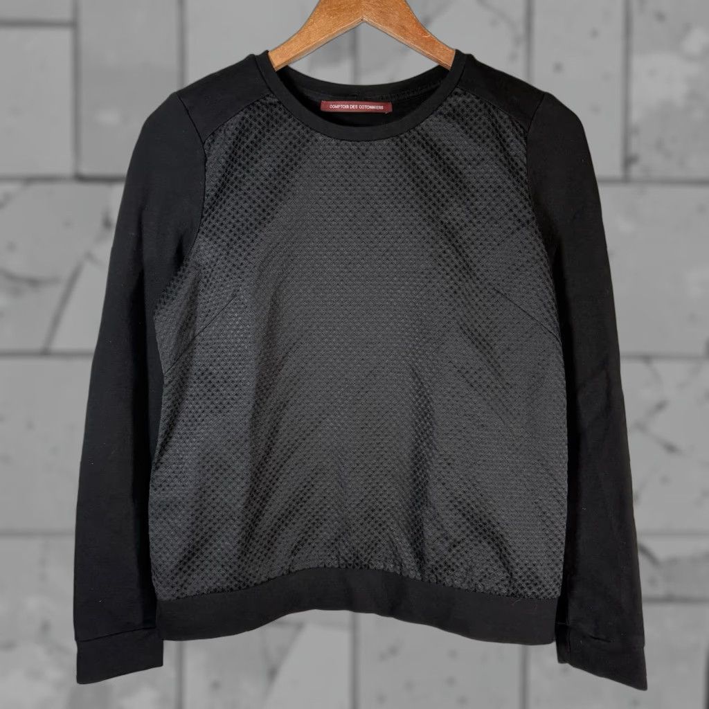 Vintage Comptoir des Cotonniers Black Pullover Sweatshirt Womens Size M Activewear Size M / US 6-8 / IT 42-44 - 1 Thumbnail