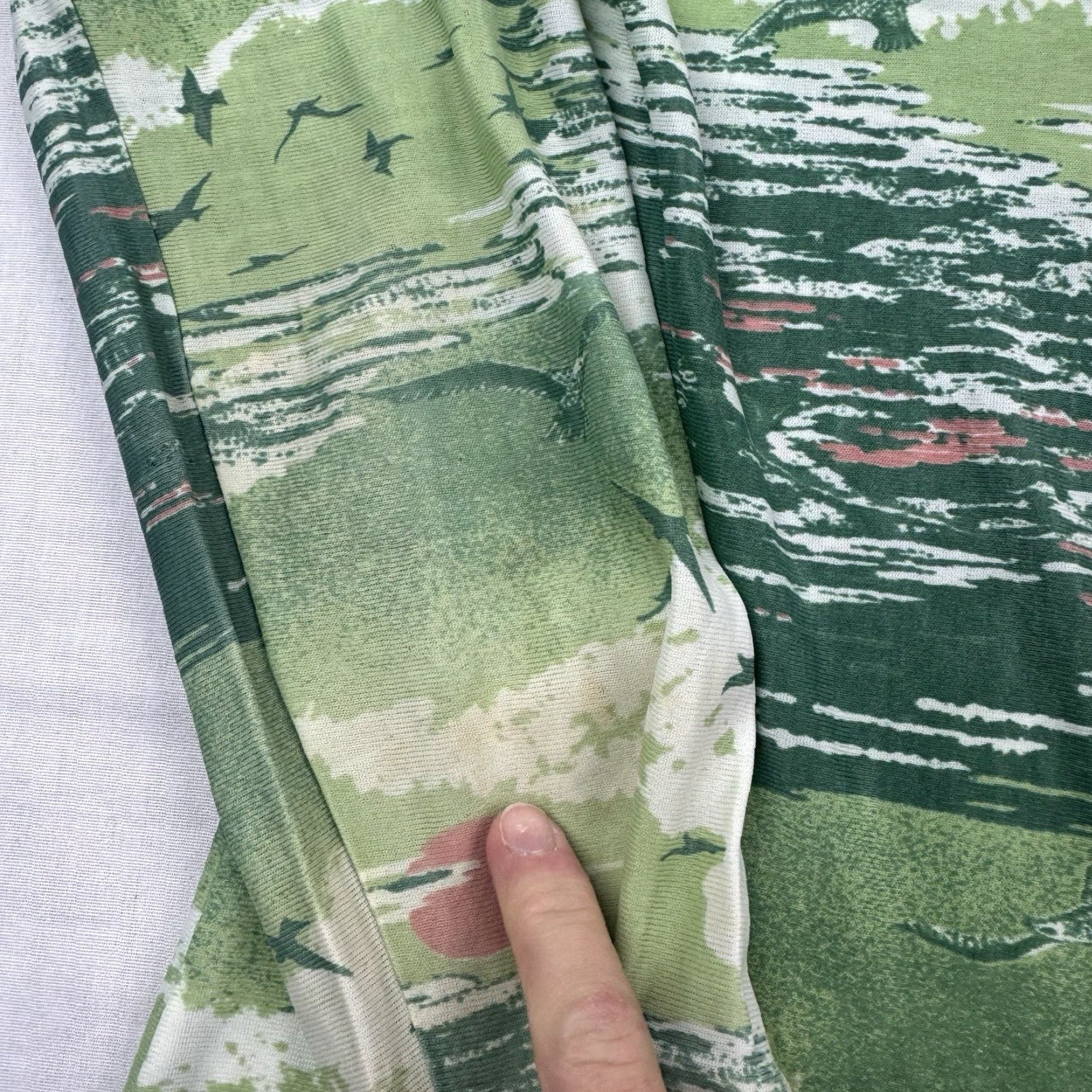 MCM VINTAGE MCM Button-Up Womens Small S Collared 60s 70s Mid Century Modern Rayon Green Long Sleeve Printed Clothing Size S / US 4 / IT 40 - 4 Thumbnail