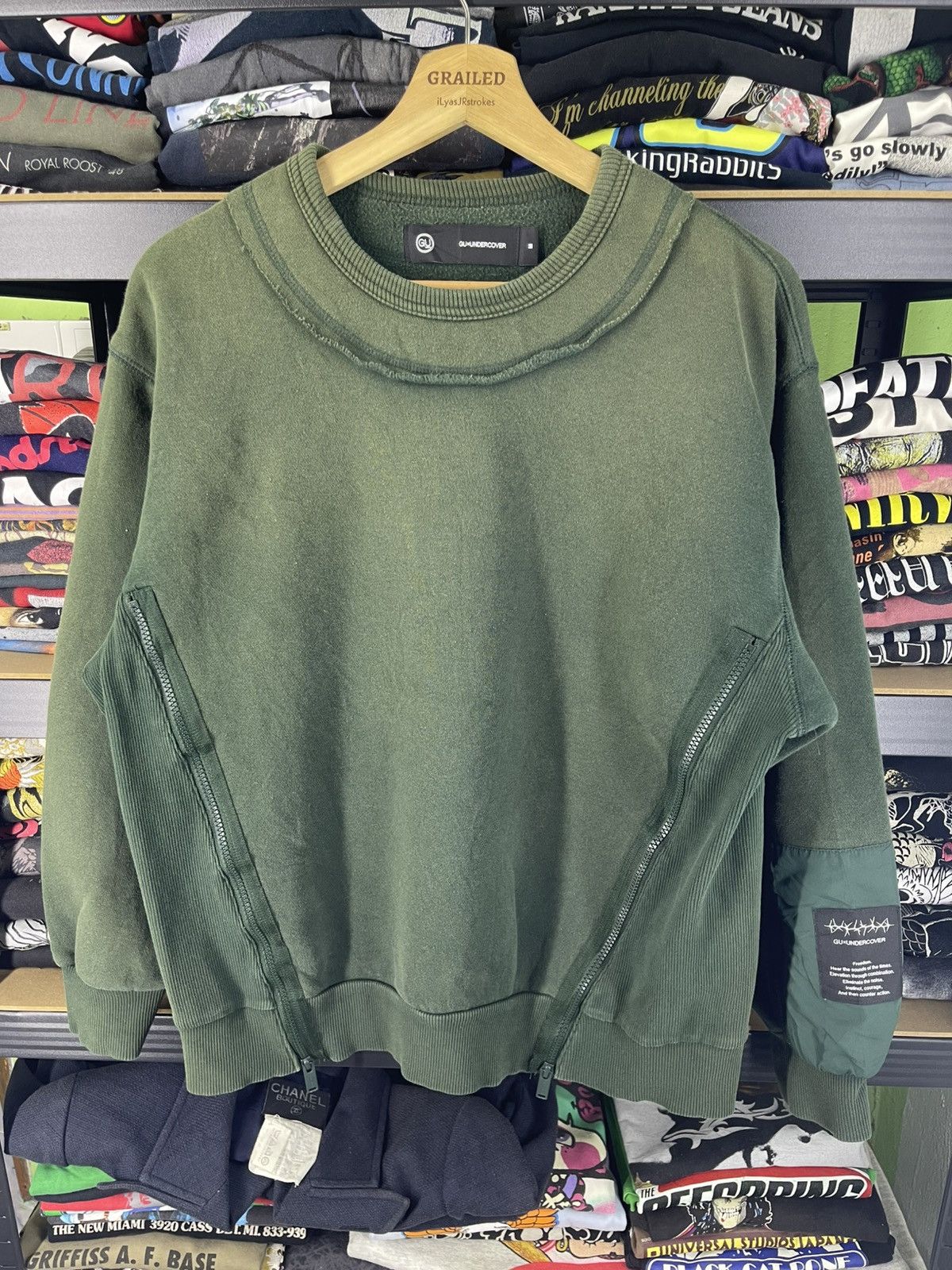 GU × Undercover GU x Undercover Dark Green Design Sweatshirt Size US M / EU 48-50 / 2 - 1 Thumbnail