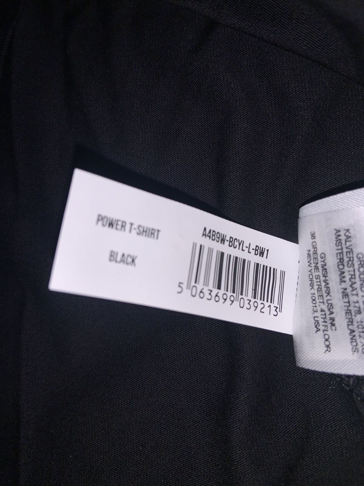 Gymshark Mens - Gymshark Power T Shirt - Size L - Black/Gray Size US L / EU 52-54 / 3 - 5 Thumbnail
