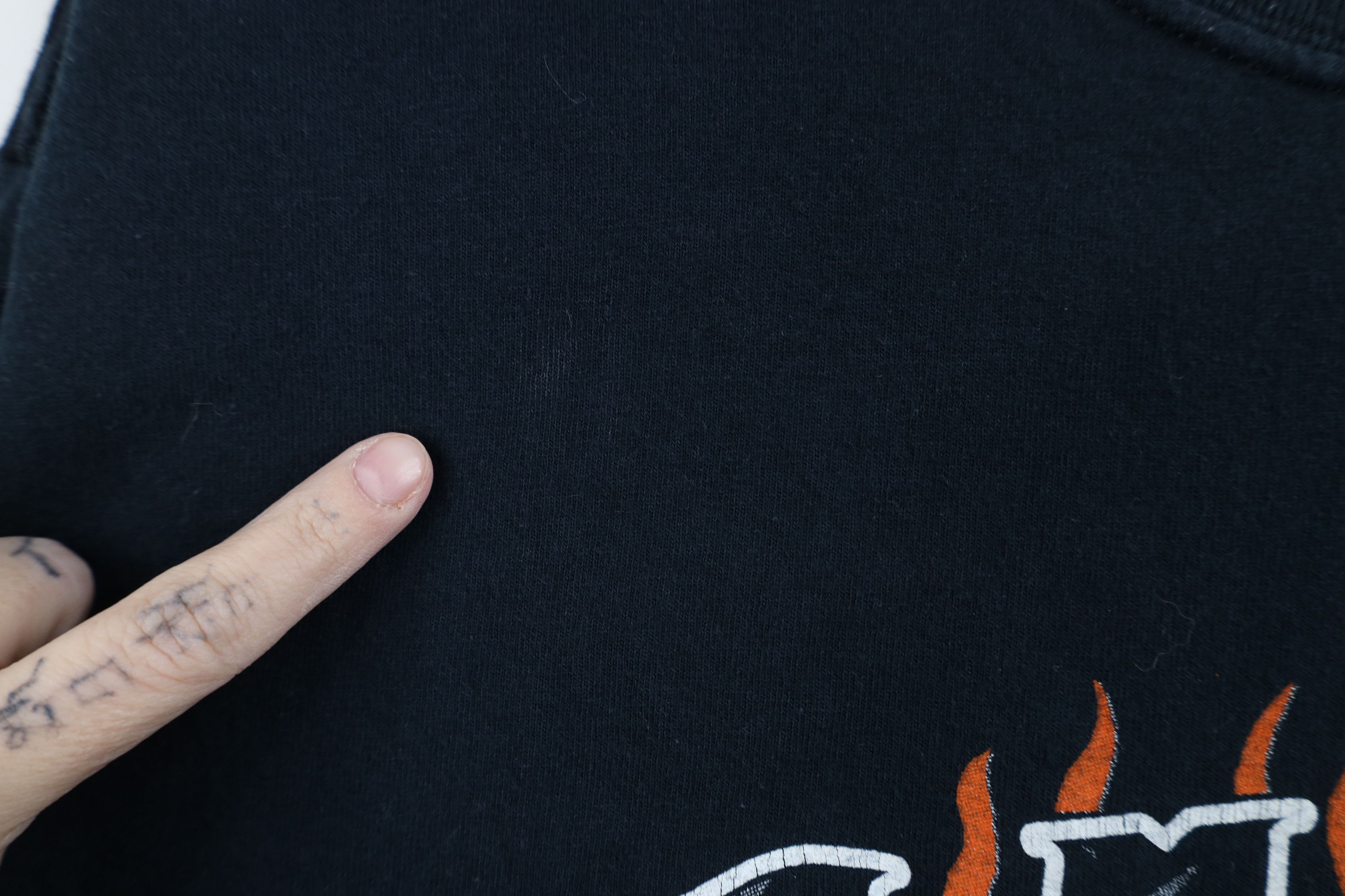 Vintage Vintage Y2K Streetwear Chopper Fire Flames T-Shirt Black Size US L / EU 52-54 / 3 - 6 Thumbnail
