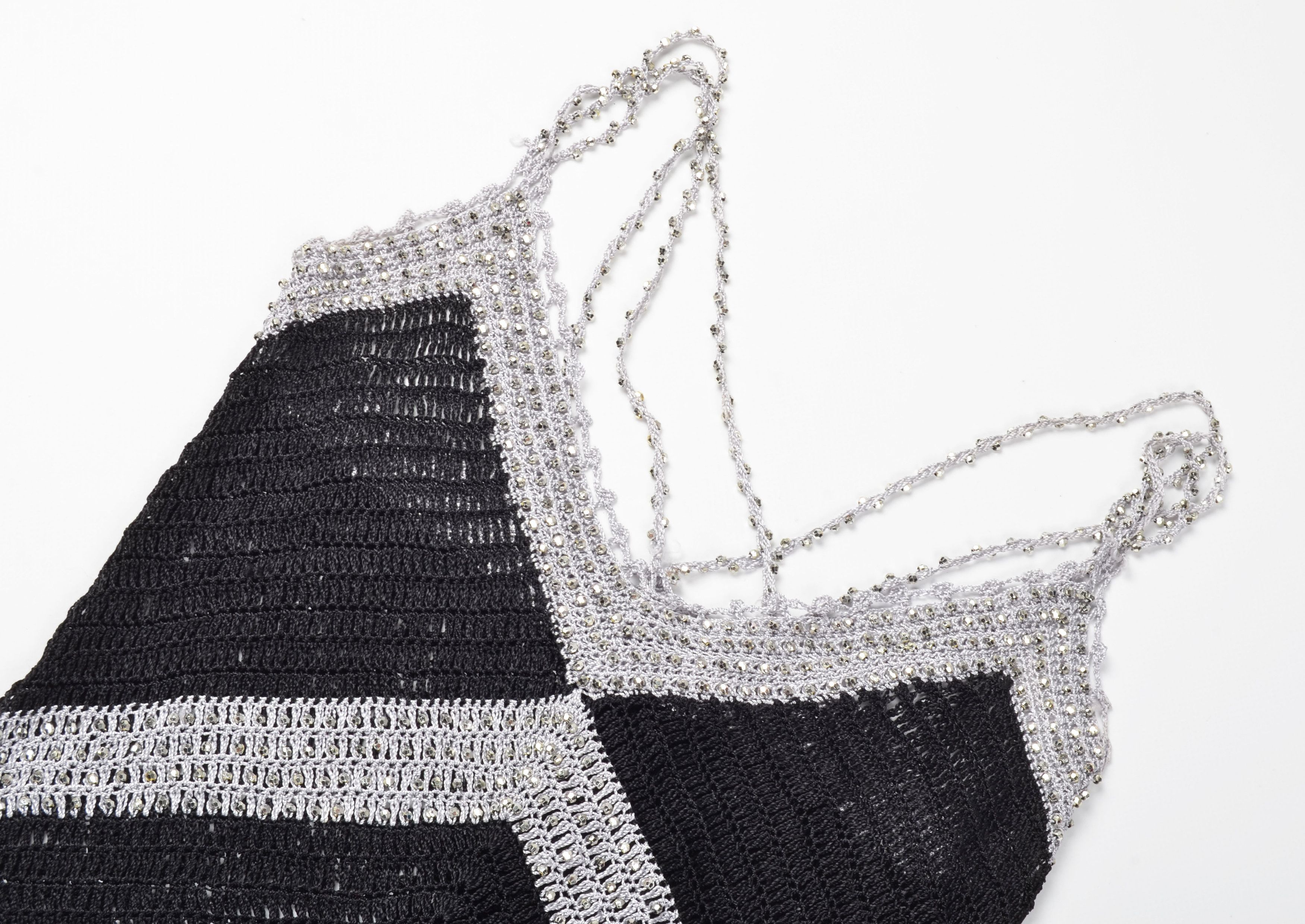 Other Vintage Crochet Knit Beaded Y2K Coquette Fairy Top Size S / US 4 / IT 40 - 5 Thumbnail