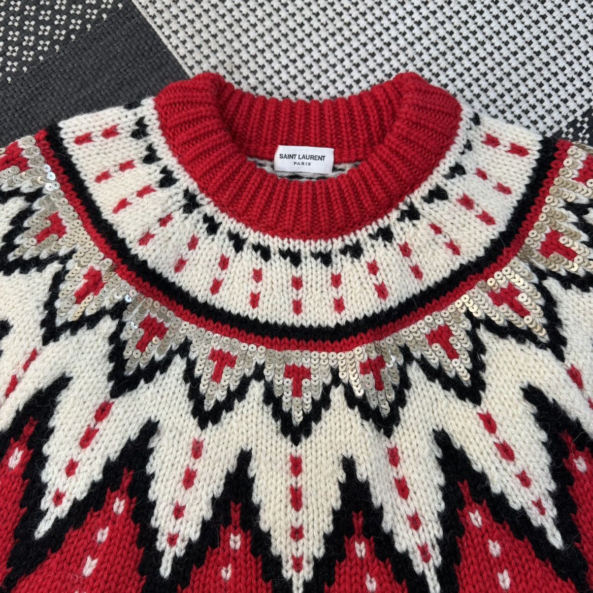 Saint Laurent Paris Saint Laurent 16aw Scales National Style Sweater Size US L / EU 52-54 / 3 - 8 Thumbnail