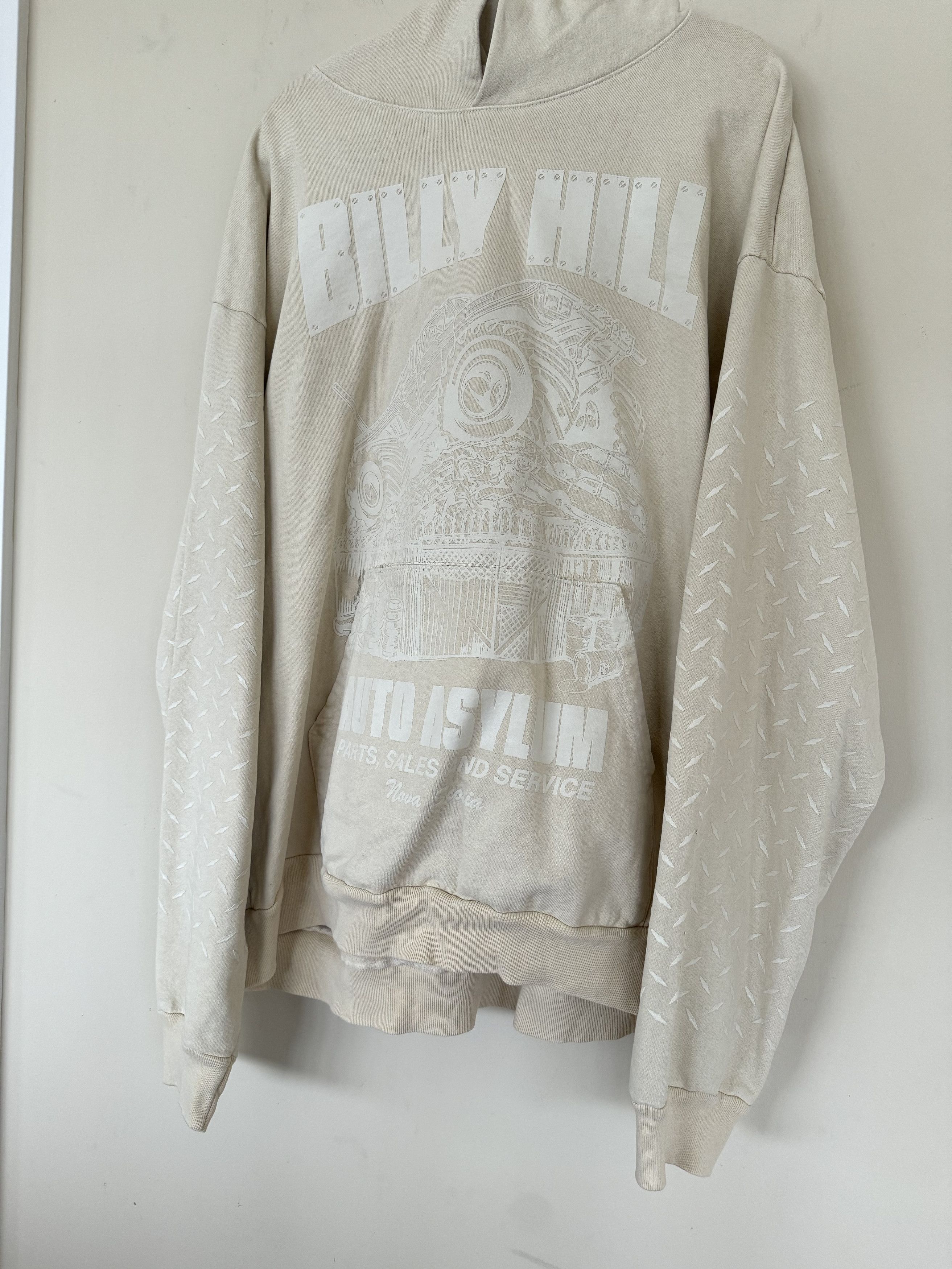 Billy Hill Billy Hill Auto Asylum Beige Hoodie Size US XXL / EU 58 / 5 - 2 Thumbnail